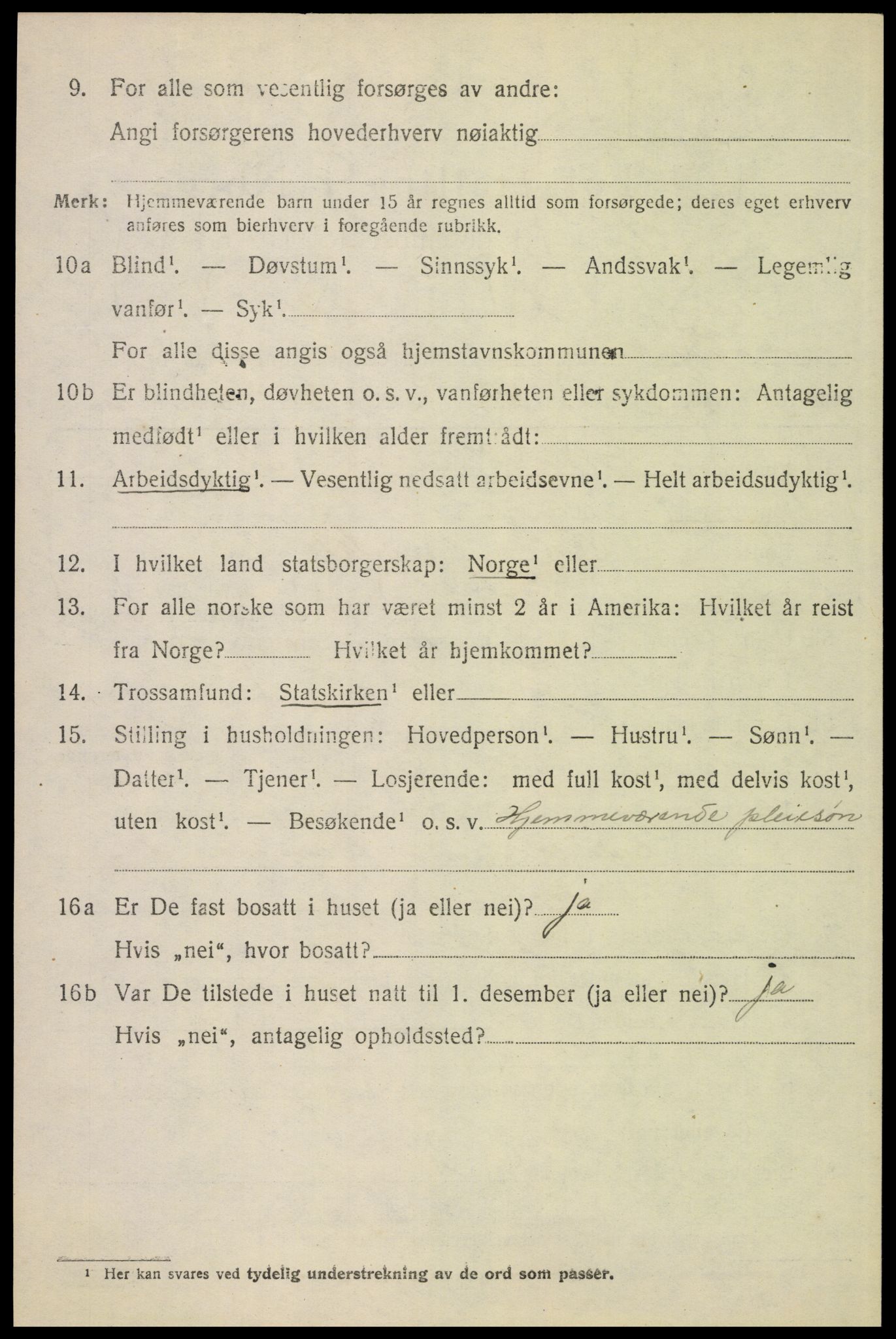 SAH, Folketelling 1920 for 0440 Kvikne herred, 1920, s. 1597