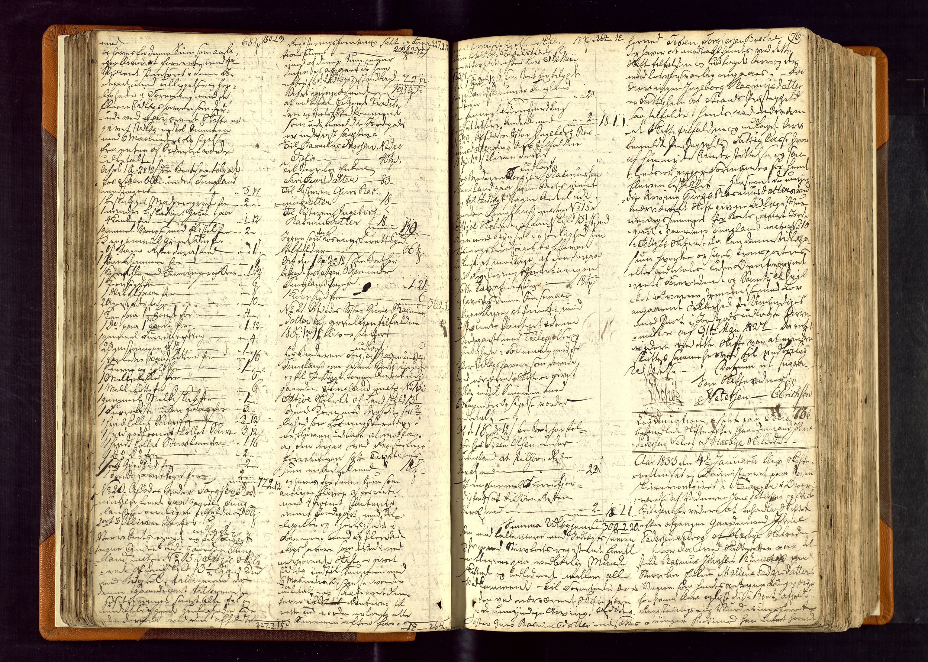 Karmsund sorenskriveri, AV/SAST-A-100311/01/IV/IVDBB/L0001: SKIFTEPROTOKOLL HESBY BC 1, 1831-1856, s. 75b-76a