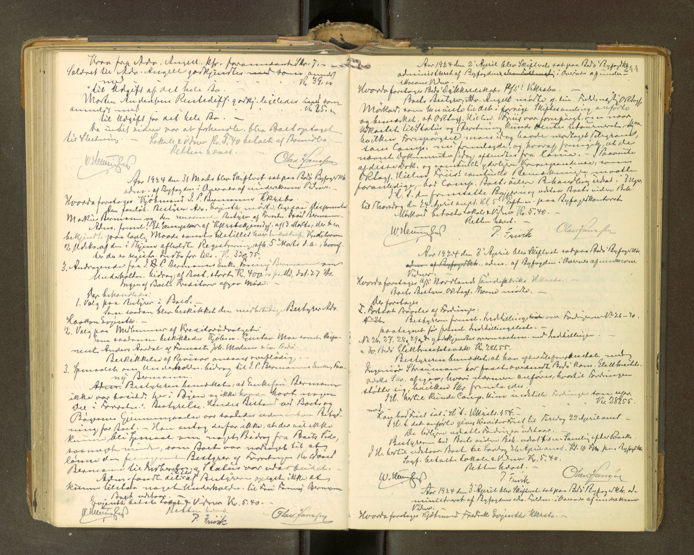 Bodø sorenskriveri, AV/SAT-A-0022/1/3/3B/L0003: Skiftebehandlingsprotokoll, 1909-1930, s. 244