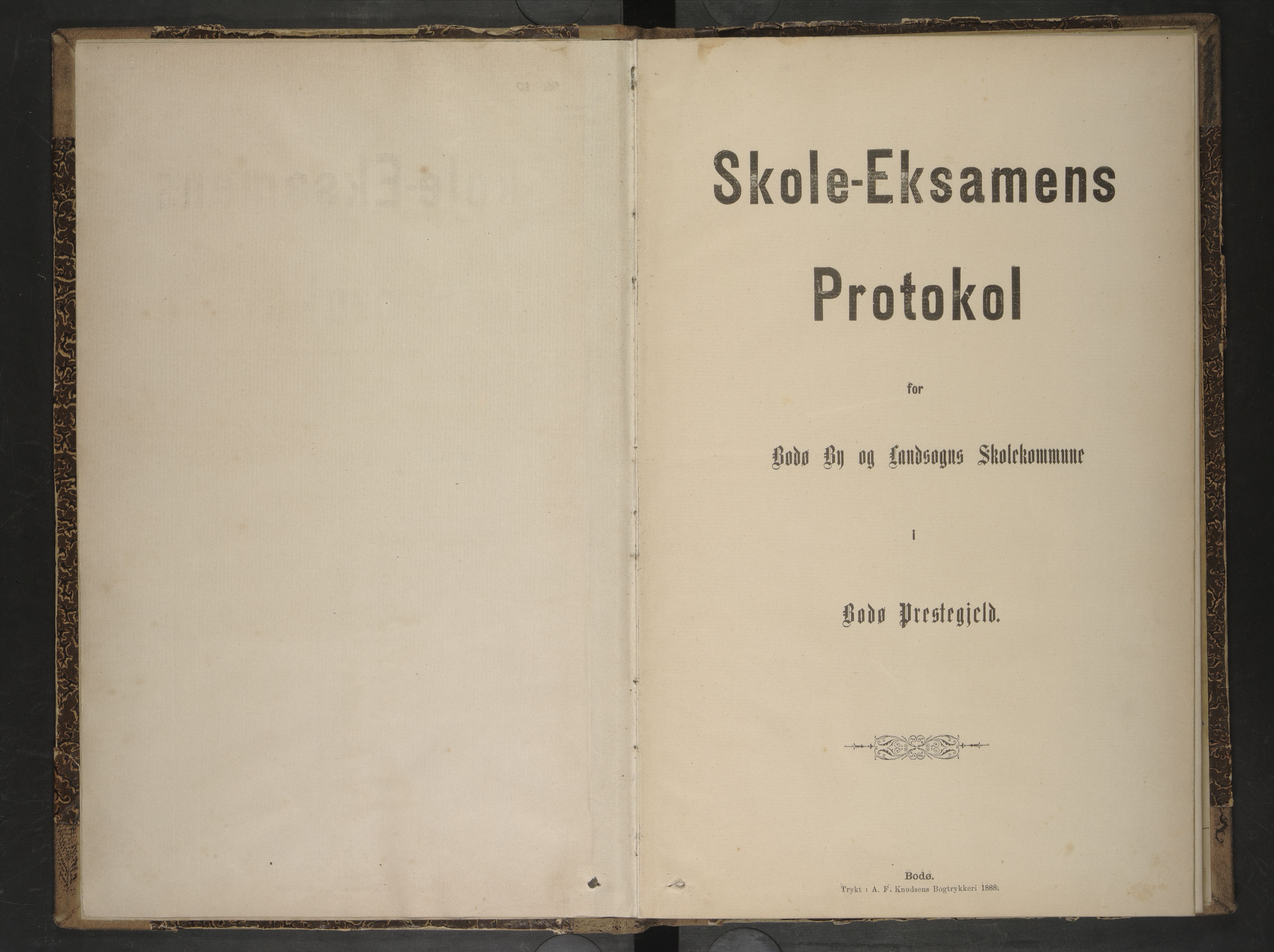 Bodin kommune. Ymse skolekretser/skoler, AIN/K-18431.510.12/F/Fa/L0060: Skoleeksamensprotokoll. Alle kretser i Bodin, 1888-1891