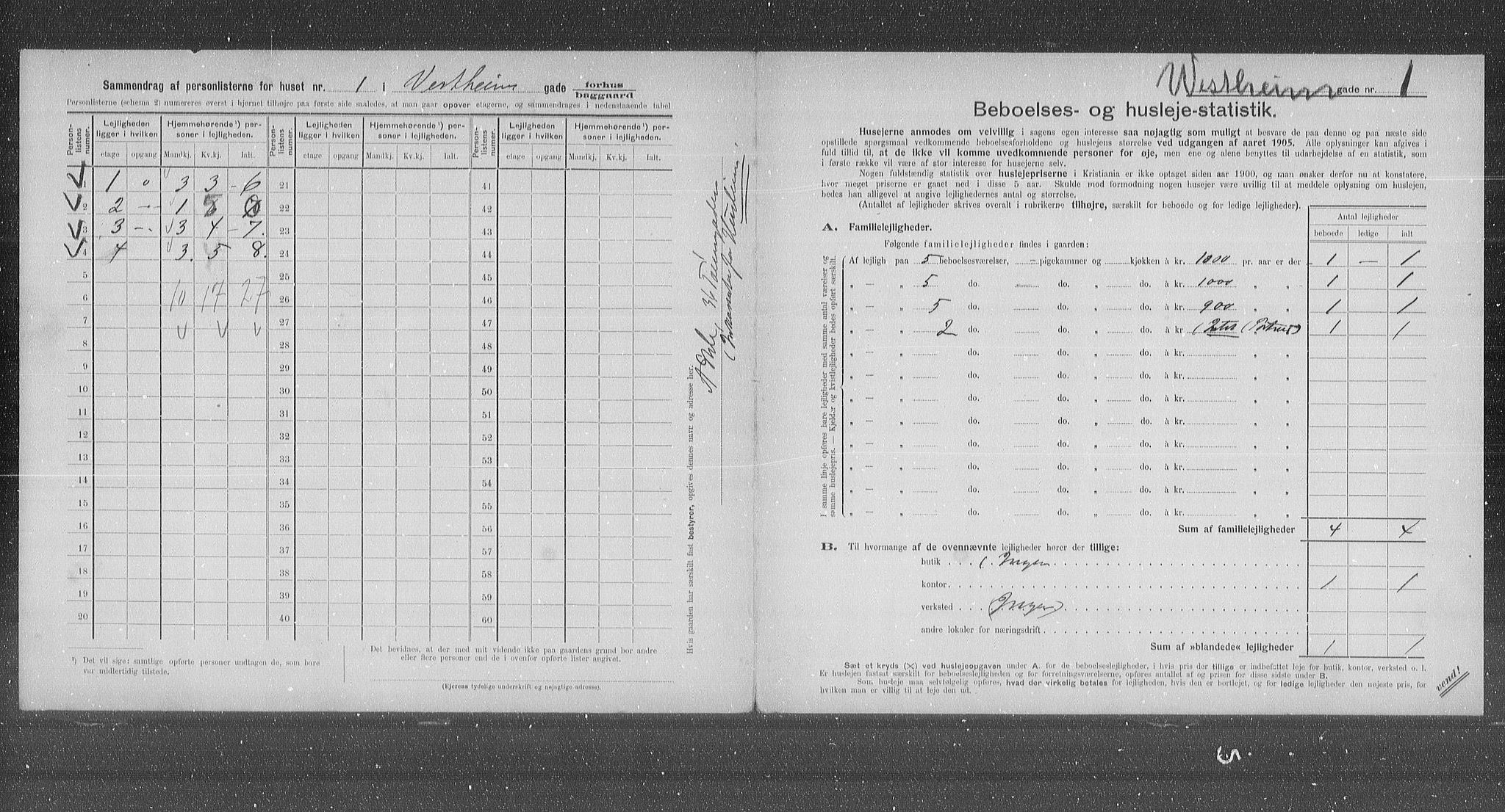 OBA, Kommunal folketelling 31.12.1905 for Kristiania kjøpstad, 1905, s. 64378