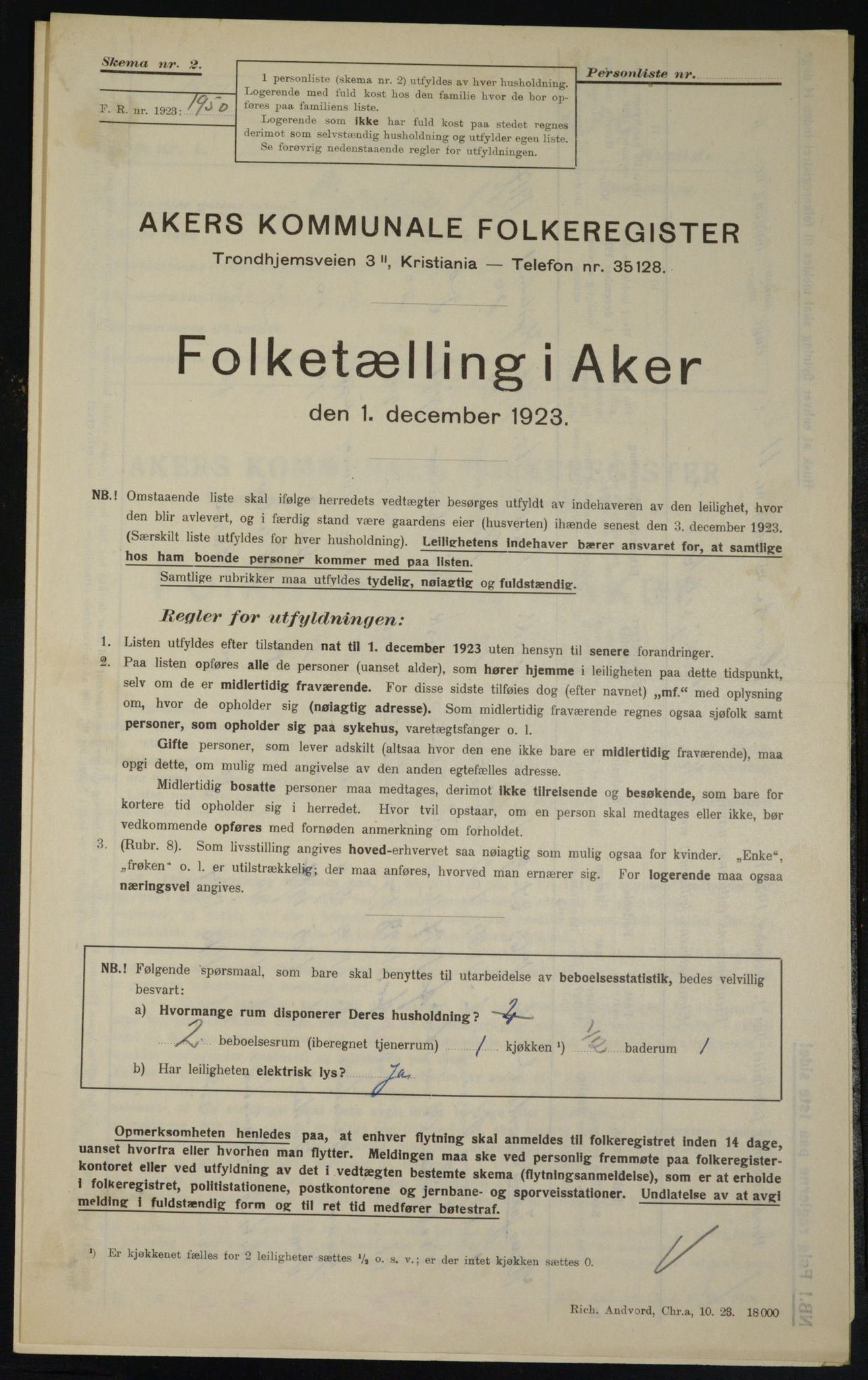 , Kommunal folketelling 1.12.1923 for Aker, 1923, s. 20683