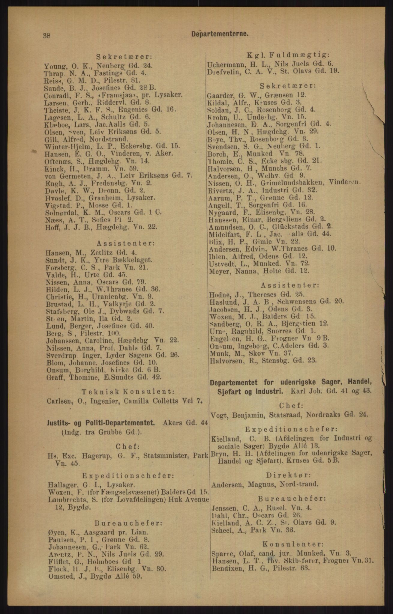Kristiania/Oslo adressebok, PUBL/-, 1905, s. 38