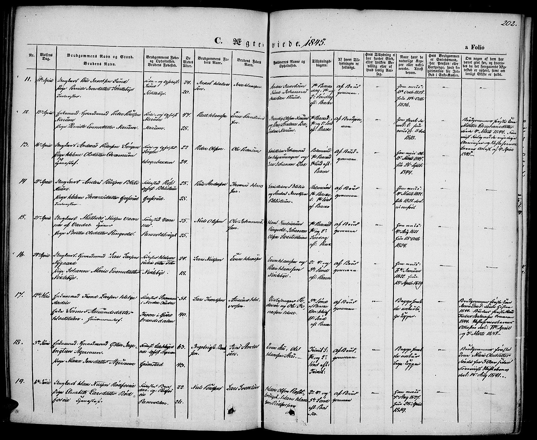 Vestre Toten prestekontor, AV/SAH-PREST-108/H/Ha/Haa/L0004: Ministerialbok nr. 4, 1844-1849, s. 202