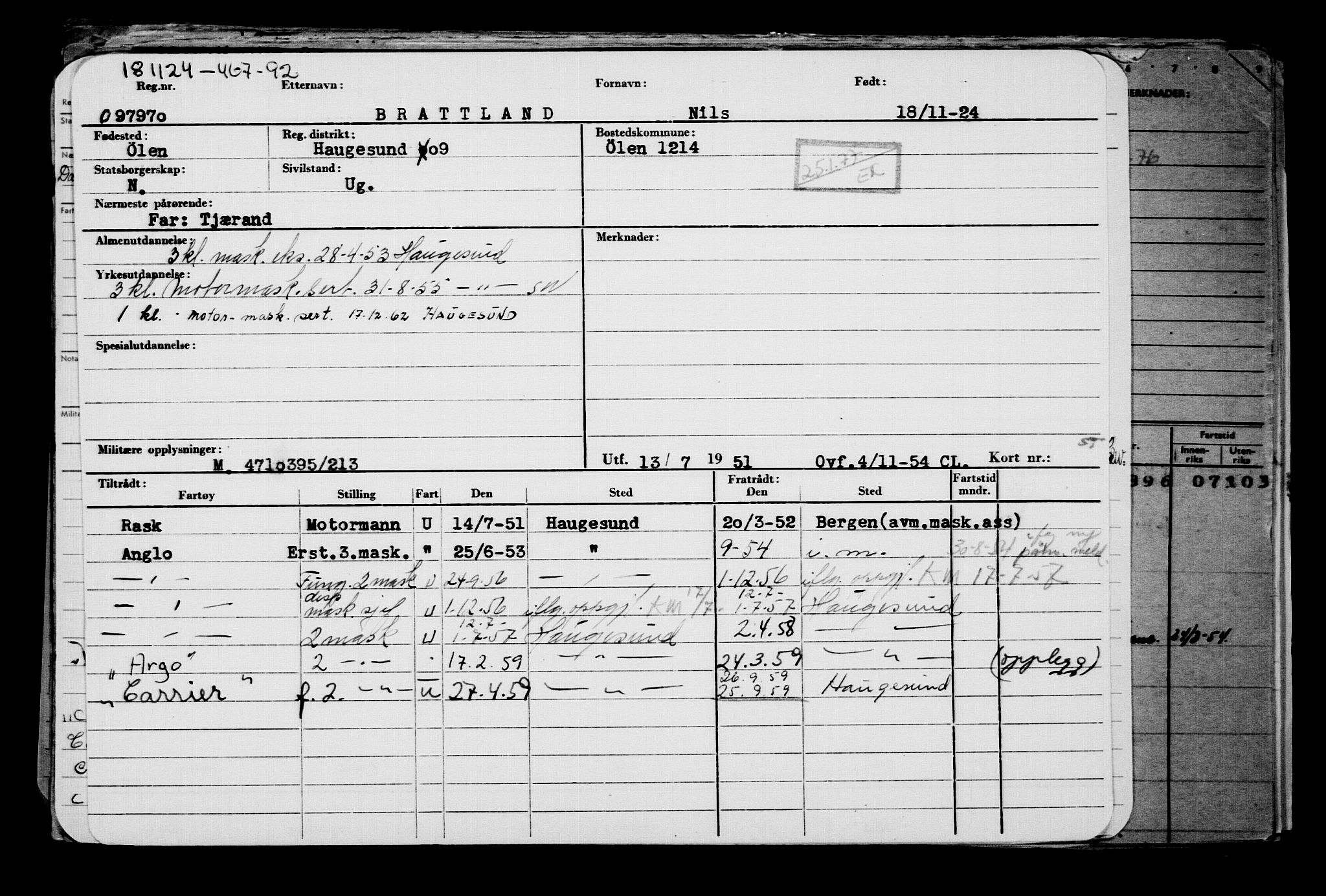 Direktoratet for sjømenn, AV/RA-S-3545/G/Gb/L0238: Hovedkort, 1924, s. 175