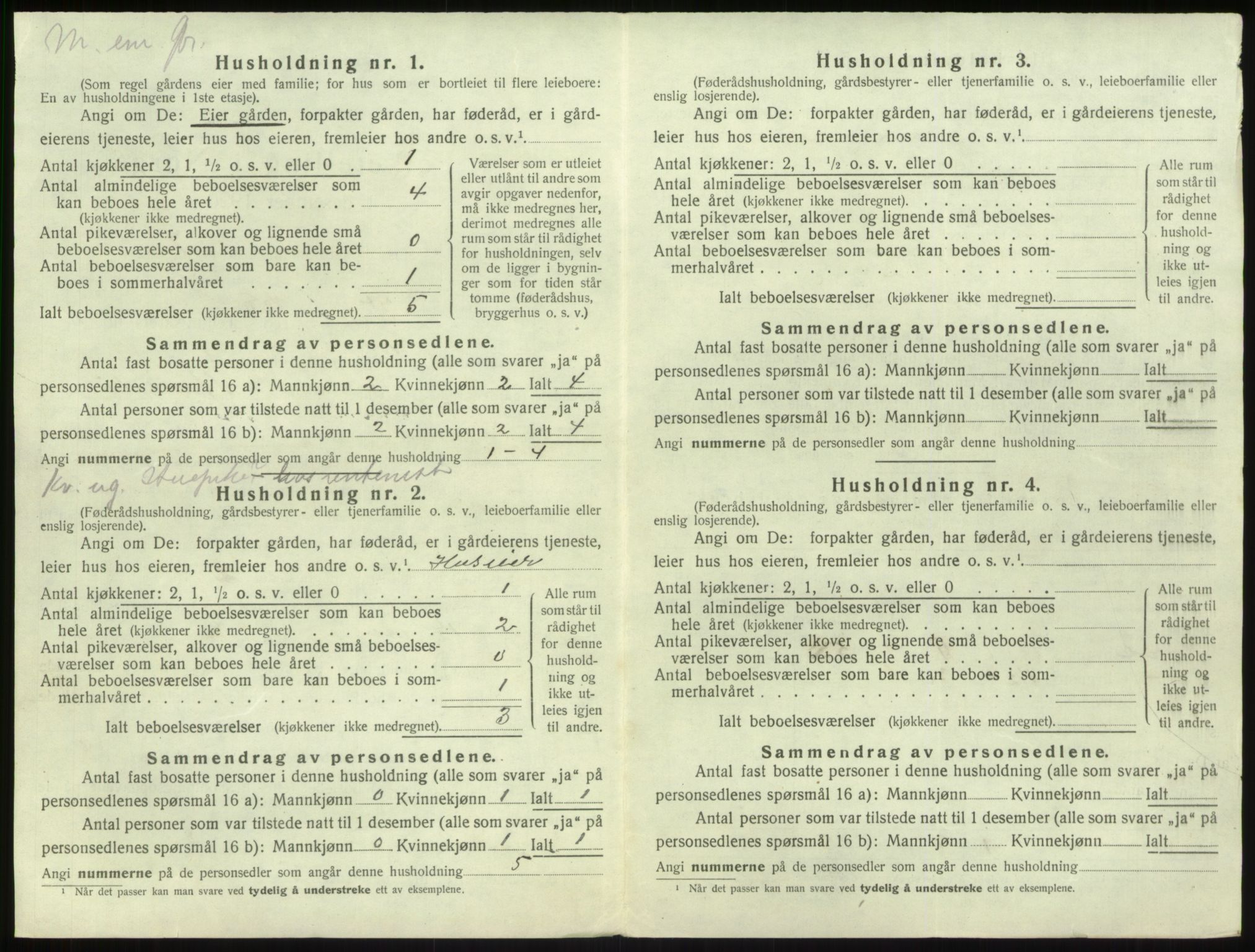 SAB, Folketelling 1920 for 1417 Vik herred, 1920, s. 1302