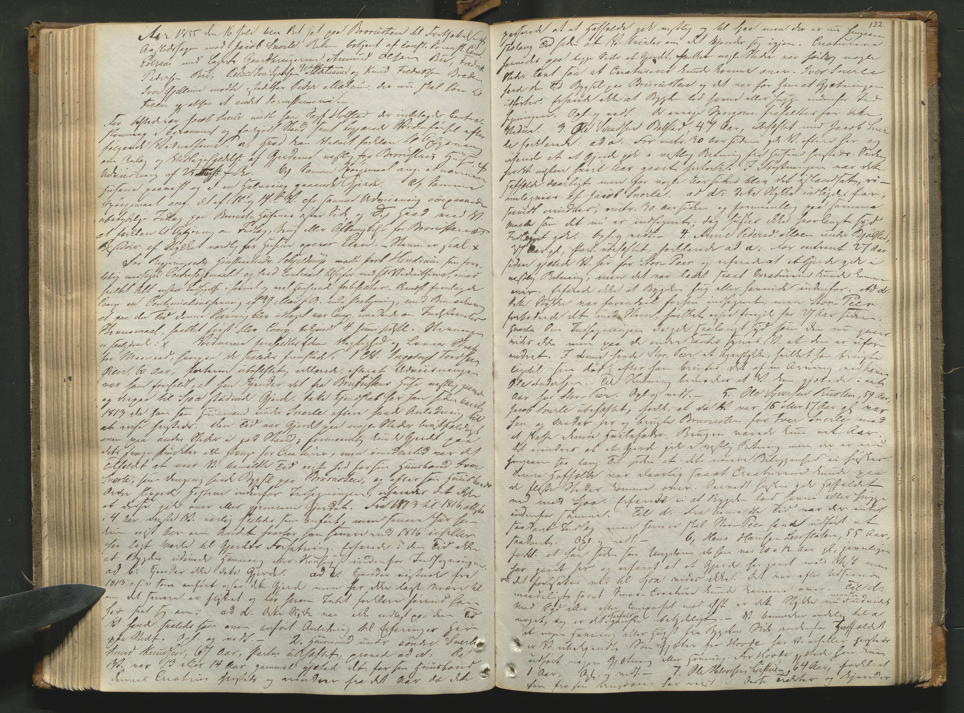 Nord-Gudbrandsdal tingrett, AV/SAH-TING-002/G/Gc/Gcb/L0001: Ekstrarettsprotokoll for åstedssaker, 1849-1857, s. 121b-122a