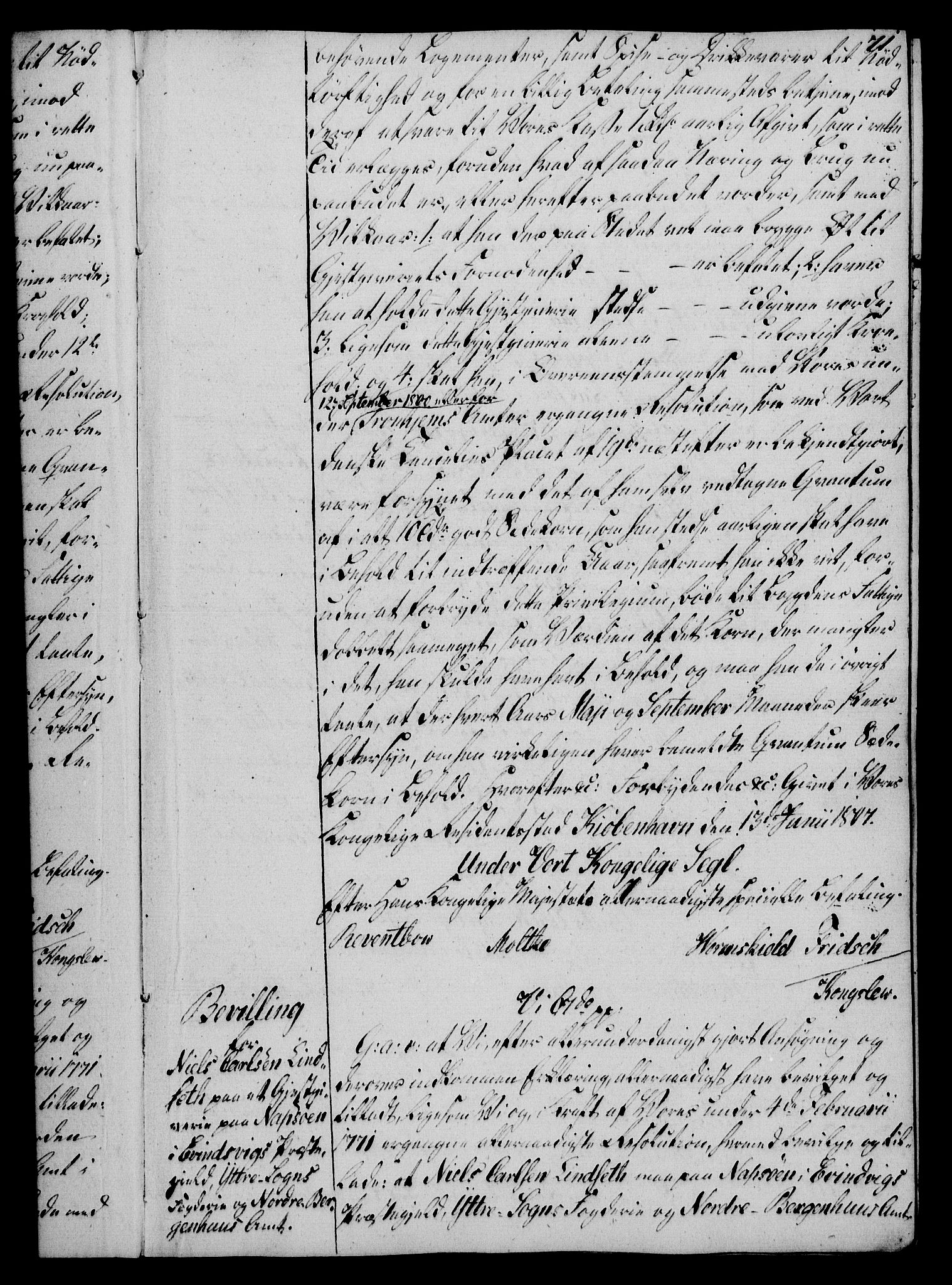 Rentekammeret, Kammerkanselliet, RA/EA-3111/G/Gg/Gga/L0019: Norsk ekspedisjonsprotokoll med register (merket RK 53.19), 1807-1810, s. 71