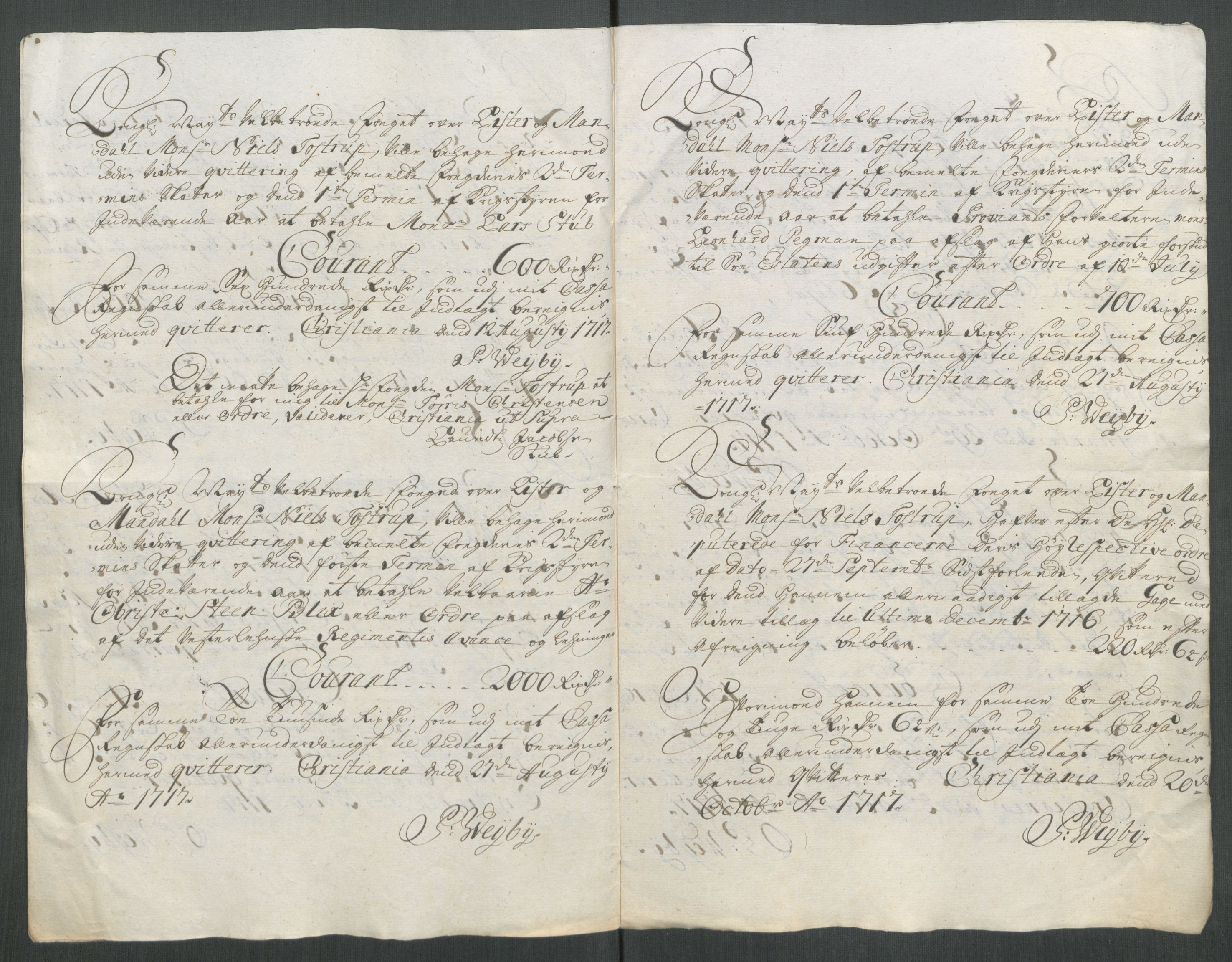 Rentekammeret inntil 1814, Reviderte regnskaper, Fogderegnskap, AV/RA-EA-4092/R43/L2561: Fogderegnskap Lista og Mandal, 1717, s. 489