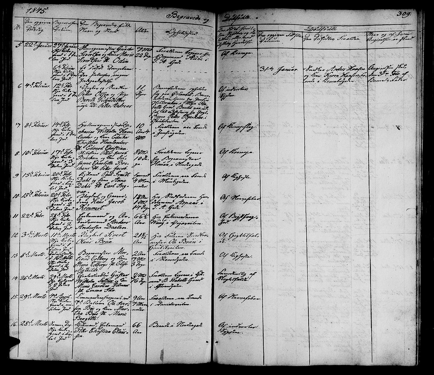 Ministerialprotokoller, klokkerbøker og fødselsregistre - Sør-Trøndelag, AV/SAT-A-1456/602/L0136: Klokkerbok nr. 602C04, 1833-1845, s. 309