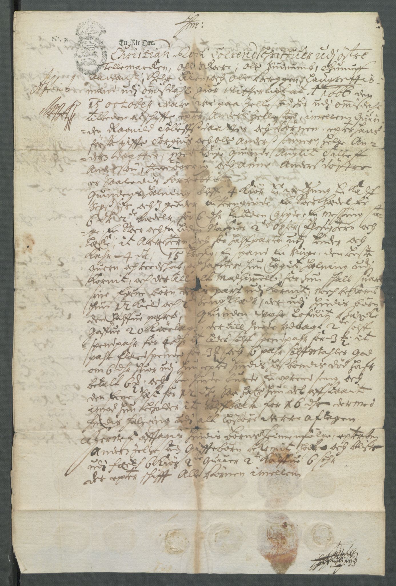 Riksarkivets diplomsamling, AV/RA-EA-5965/F02/L0170: Dokumenter, 1664-1666, s. 222