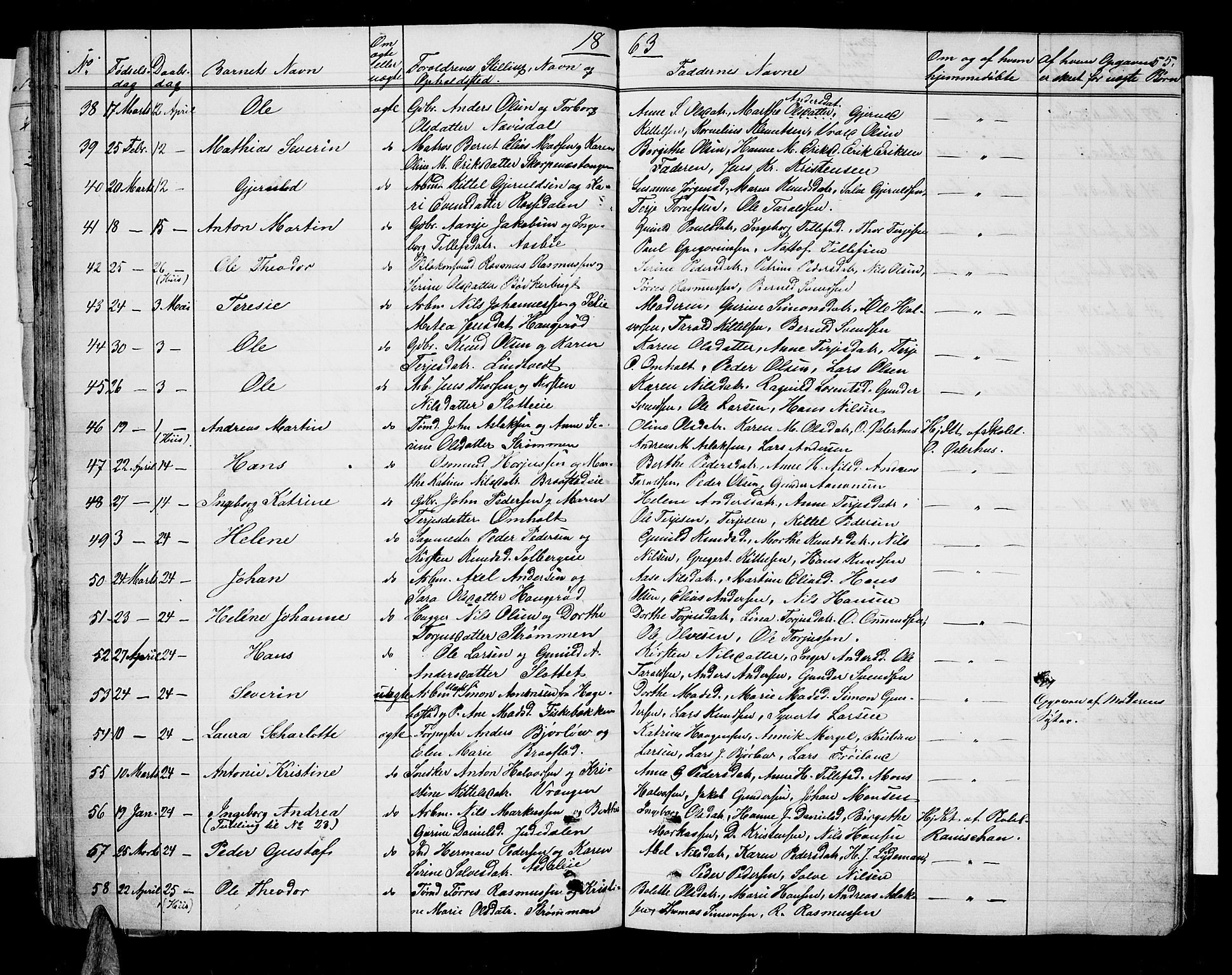 Øyestad sokneprestkontor, AV/SAK-1111-0049/F/Fb/L0007: Klokkerbok nr. B 7, 1854-1872, s. 55