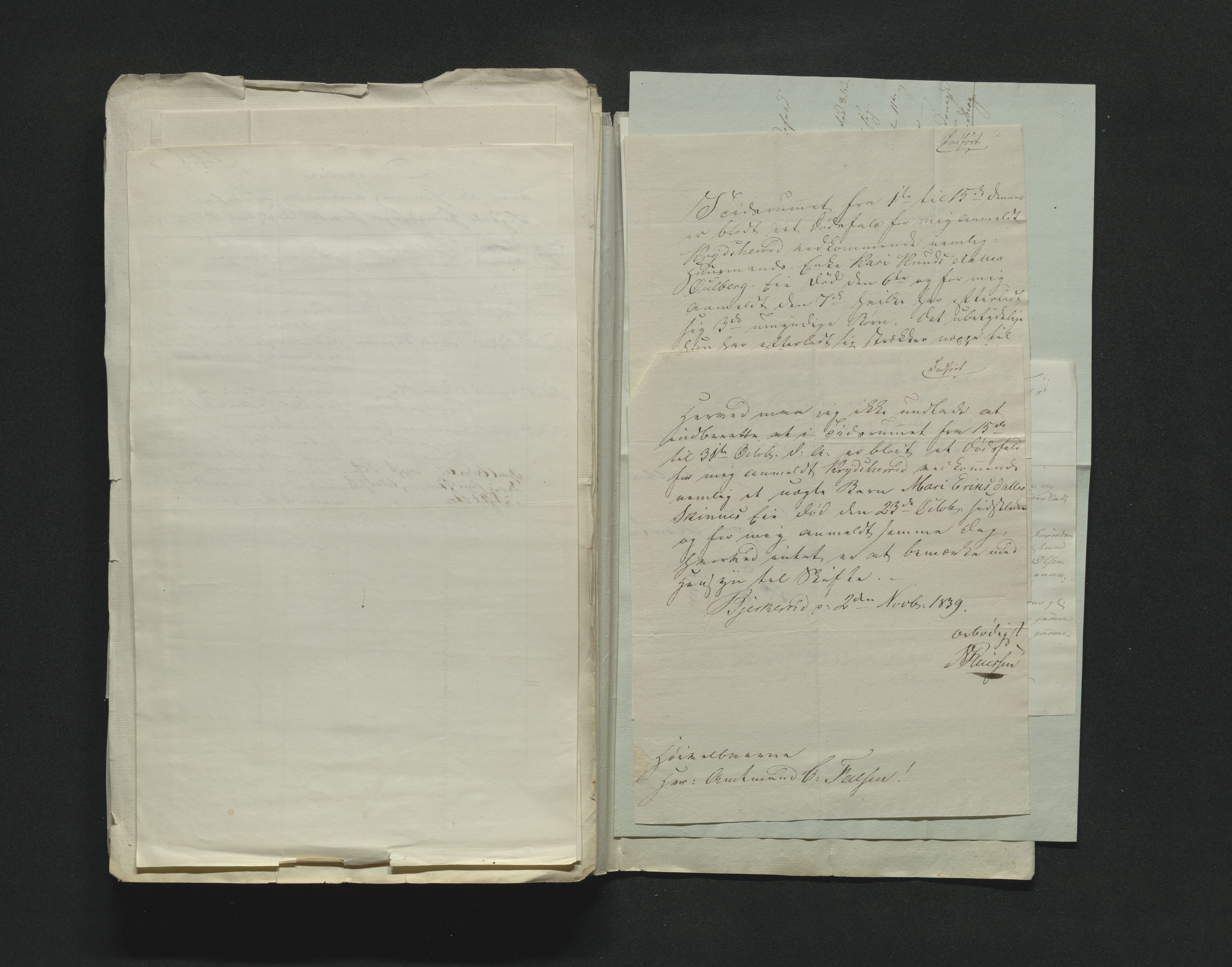 Eiker, Modum og Sigdal sorenskriveri, AV/SAKO-A-123/H/Ha/Hab/L0005: Dødsfallsmeldinger, 1837-1840