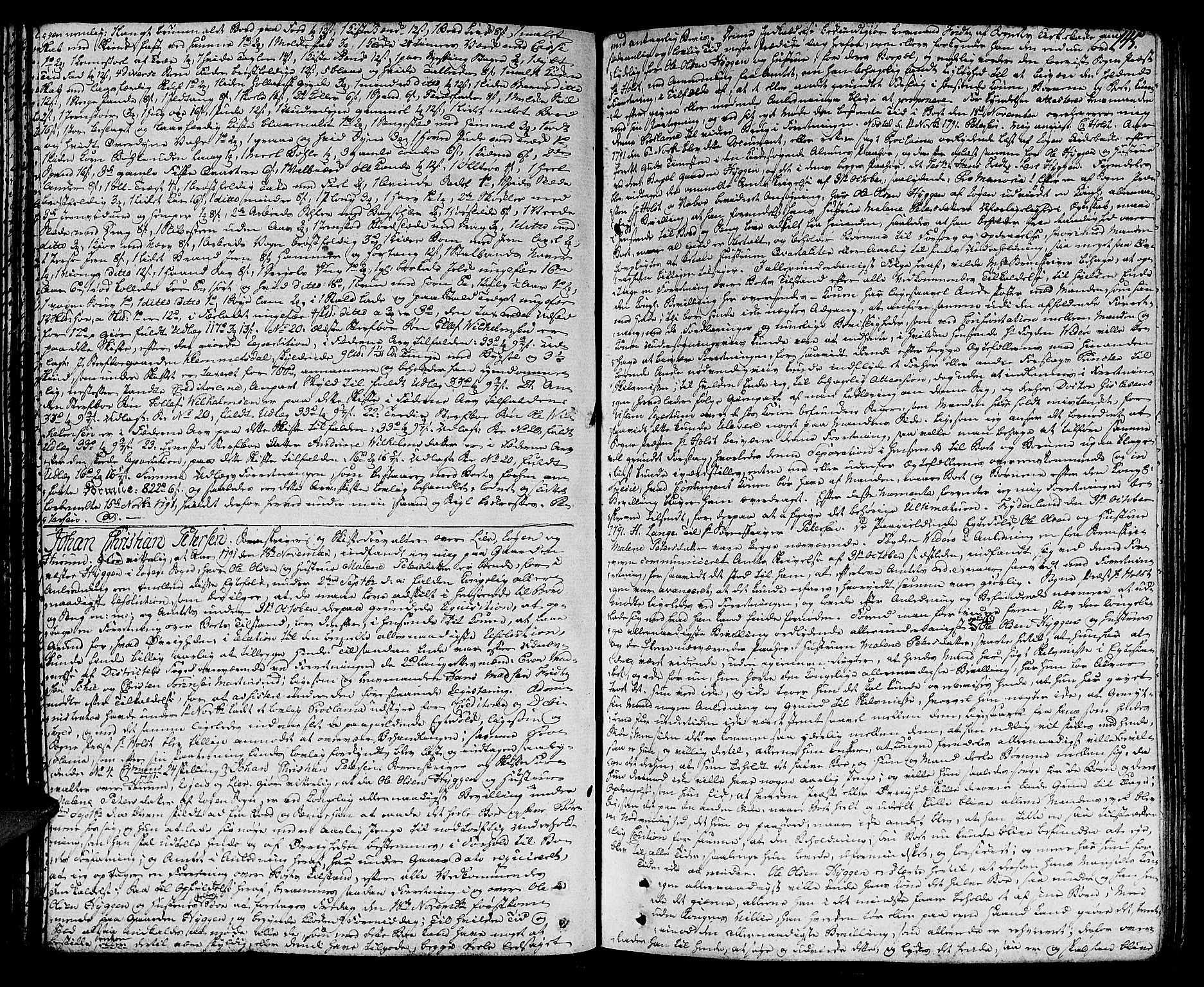 Lier, Røyken og Hurum sorenskriveri, SAKO/A-89/H/Hc/L0007a: Skifteprotokoll, 1789-1799, s. 144b-145a