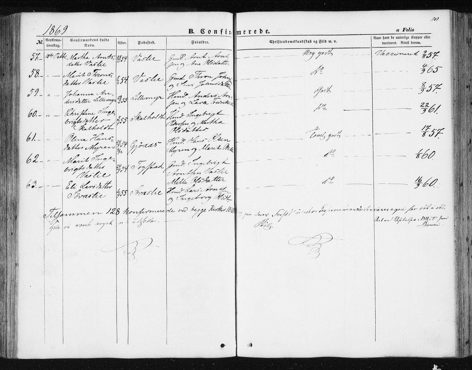 Ministerialprotokoller, klokkerbøker og fødselsregistre - Sør-Trøndelag, SAT/A-1456/668/L0806: Ministerialbok nr. 668A06, 1854-1869, s. 201