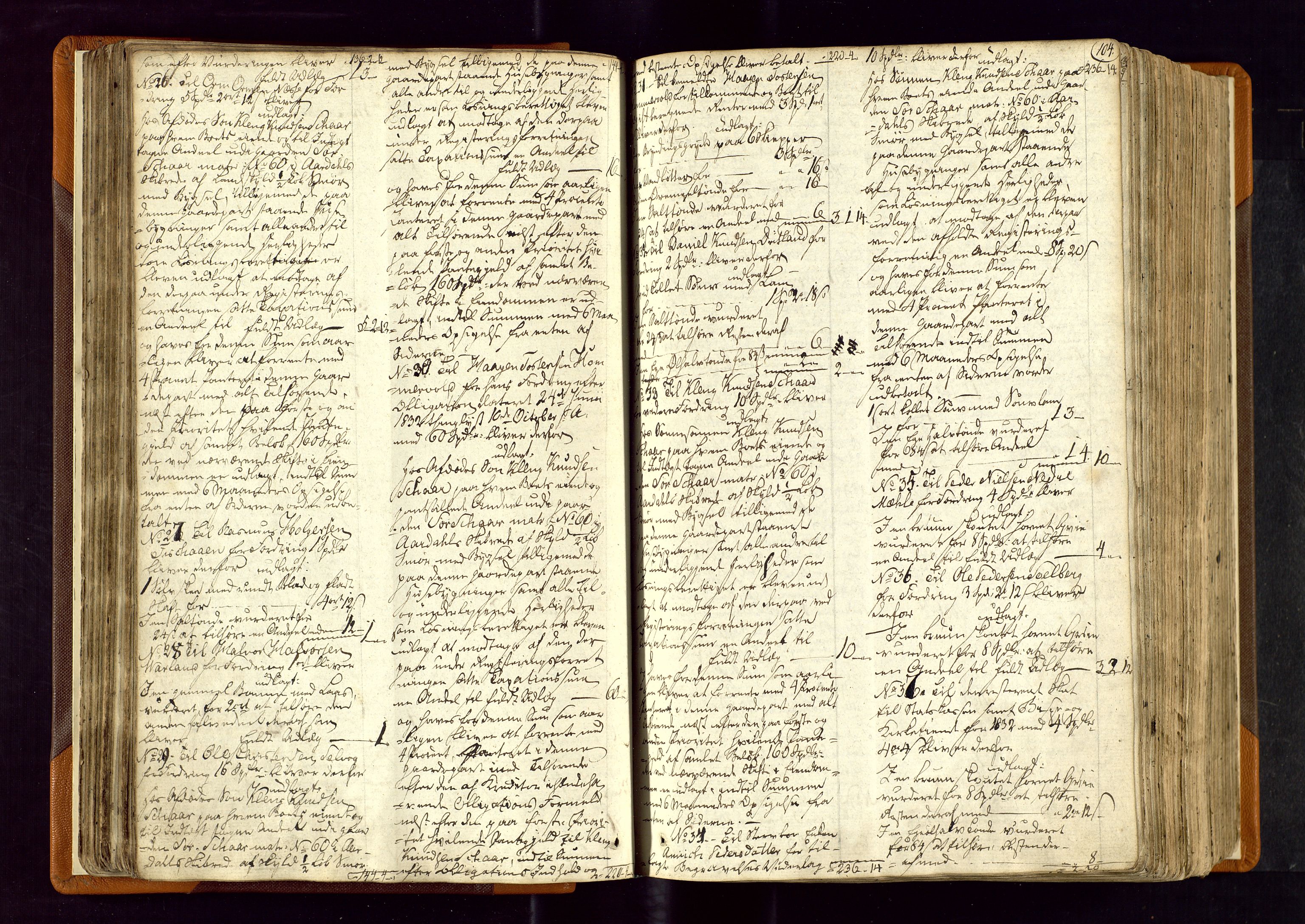Karmsund sorenskriveri, AV/SAST-A-100311/01/IV/IVDBB/L0001: SKIFTEPROTOKOLL HESBY BC 1, 1831-1856, s. 103b-104a