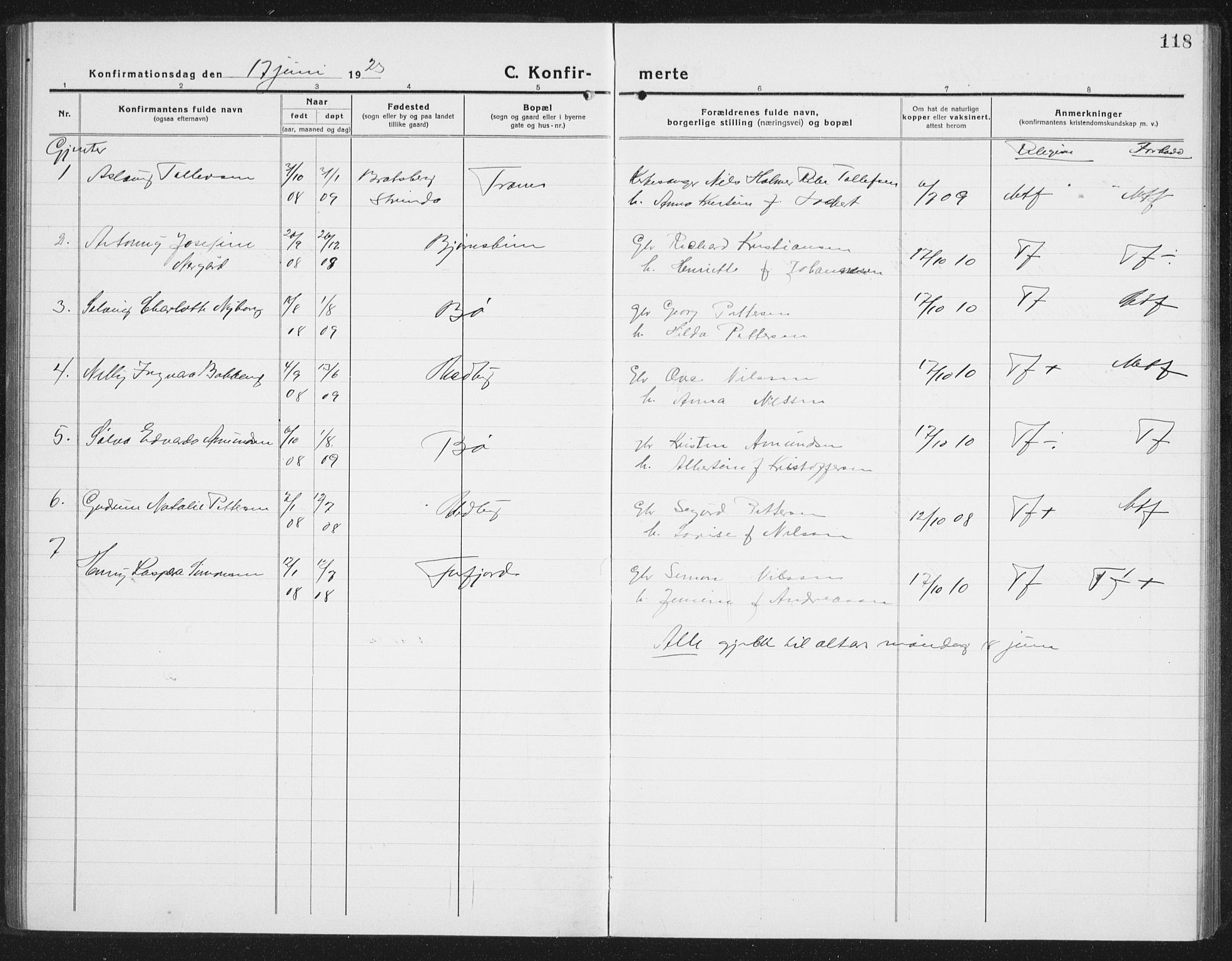 Ministerialprotokoller, klokkerbøker og fødselsregistre - Nordland, AV/SAT-A-1459/898/L1428: Klokkerbok nr. 898C03, 1918-1938, s. 118