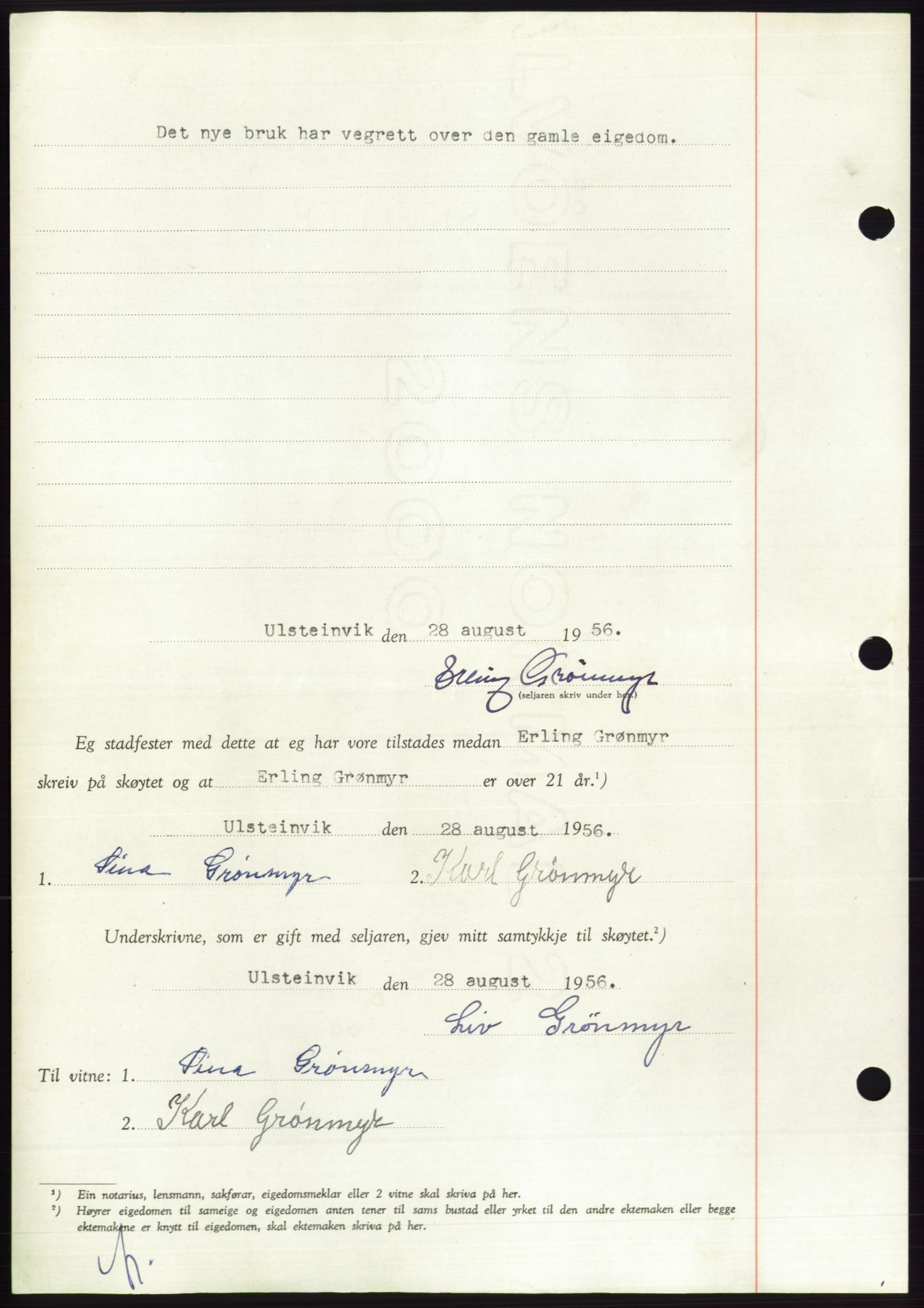 Søre Sunnmøre sorenskriveri, AV/SAT-A-4122/1/2/2C/L0104: Pantebok nr. 30A, 1956-1956, Dagboknr: 1998/1956