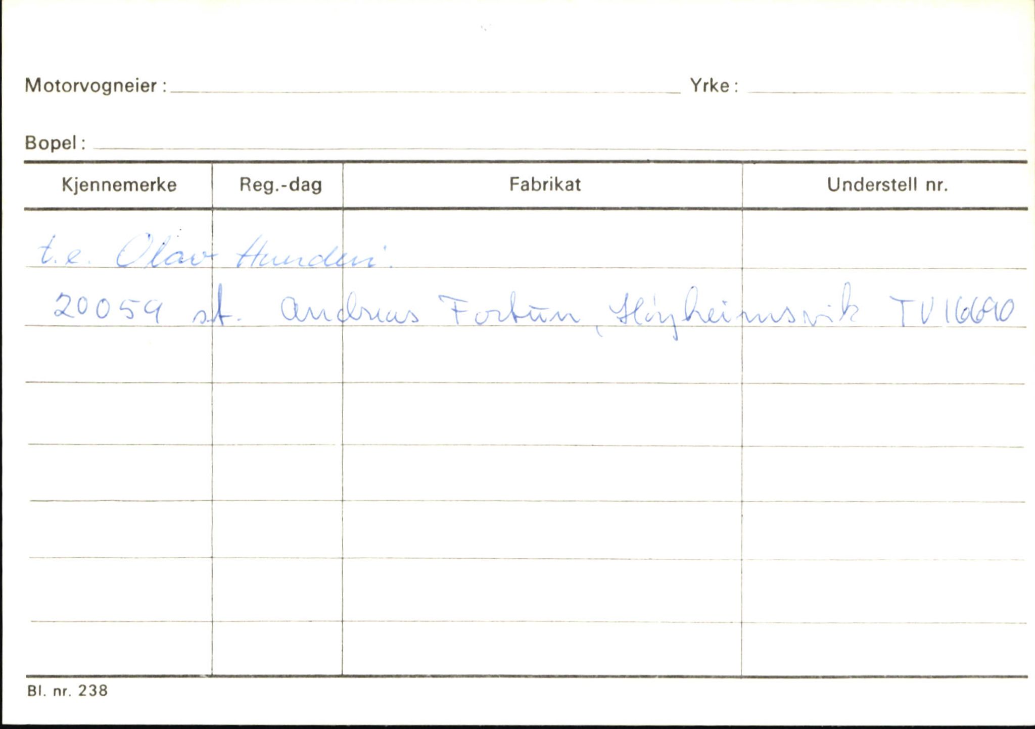 Statens vegvesen, Sogn og Fjordane vegkontor, AV/SAB-A-5301/4/F/L0146: Registerkort Årdal R-Å samt diverse kort, 1945-1975, s. 6