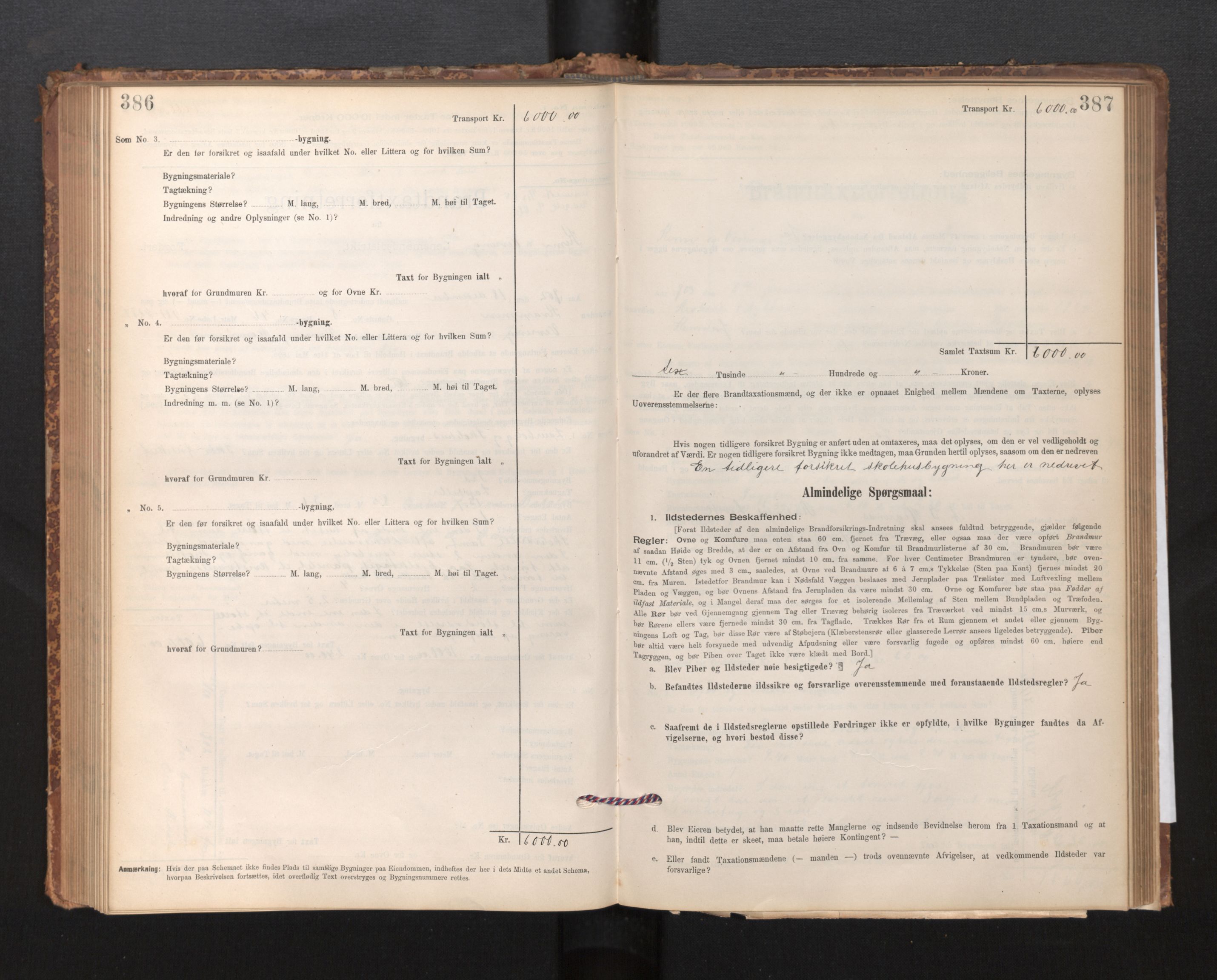 Lensmannen i Kinn, SAB/A-28801/0012/L0004f: Branntakstprotokoll, skjematakst, 1894-1911, s. 386-387