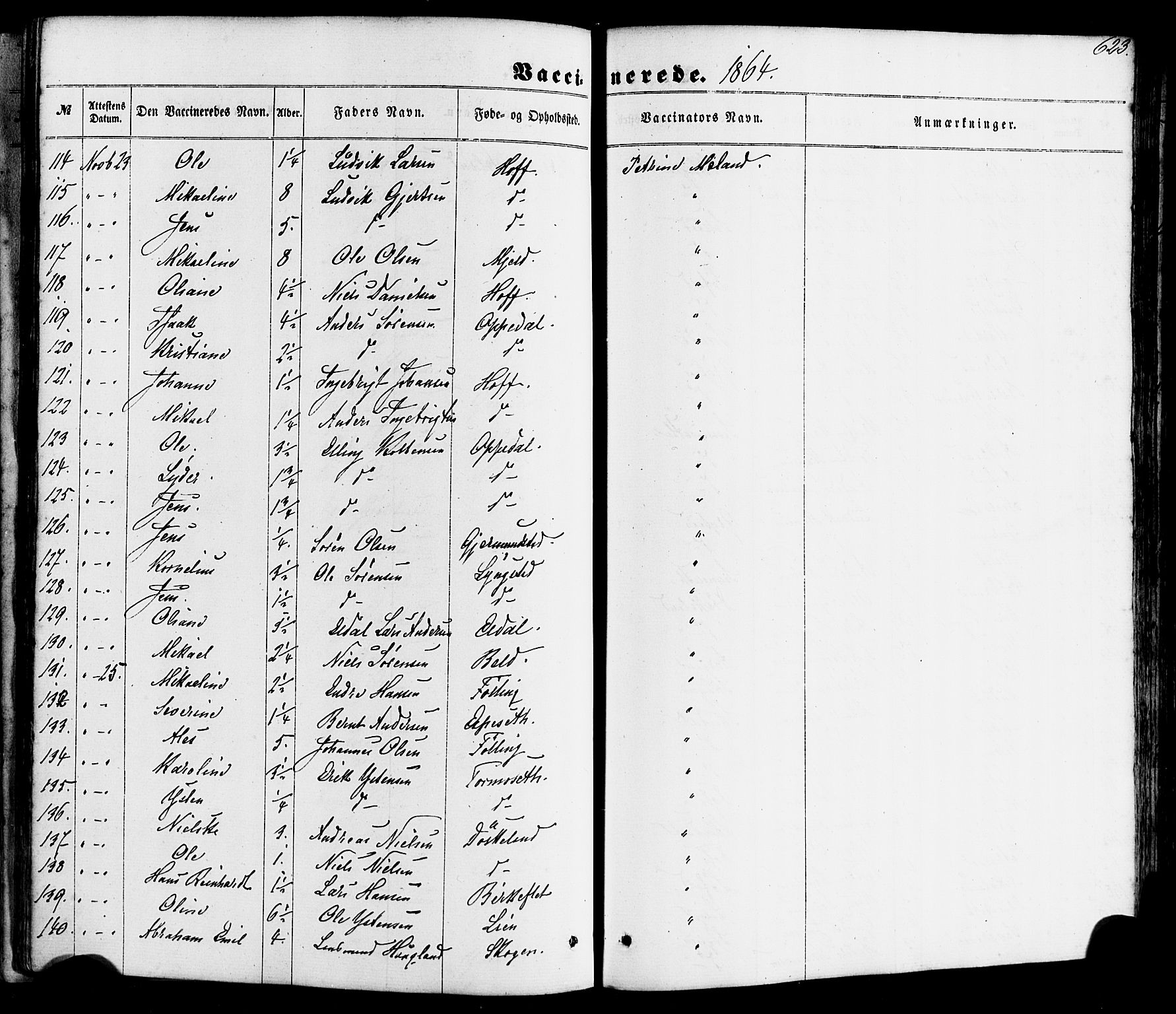 Gaular sokneprestembete, AV/SAB-A-80001/H/Haa: Ministerialbok nr. A 5, 1860-1881, s. 623