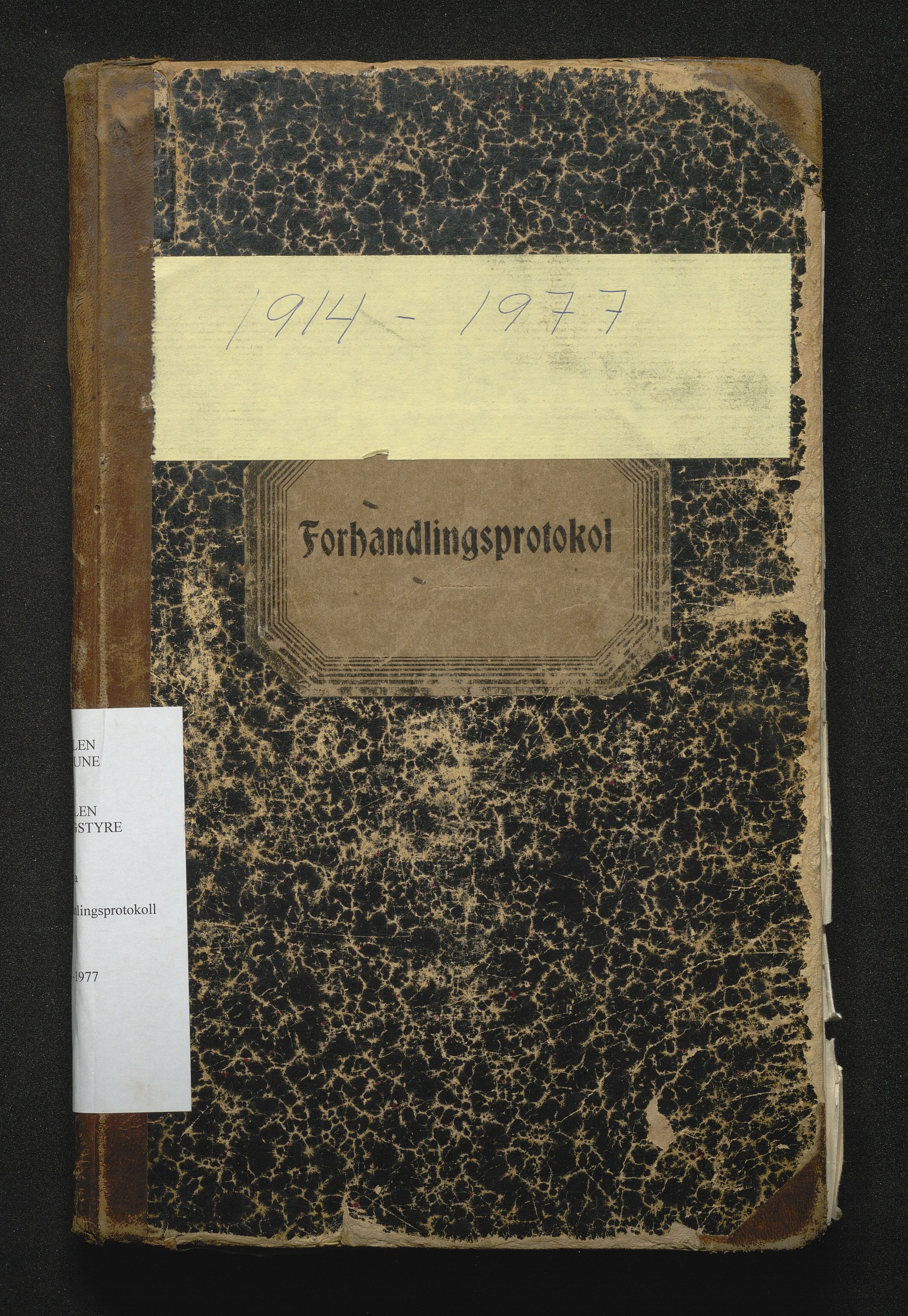 Modalen kommune. Fattigstyret, IKAH/1252-311/A/Aa/L0001: Forhandlingsprotokoll for Modalen sosialstyre, 1914-1977