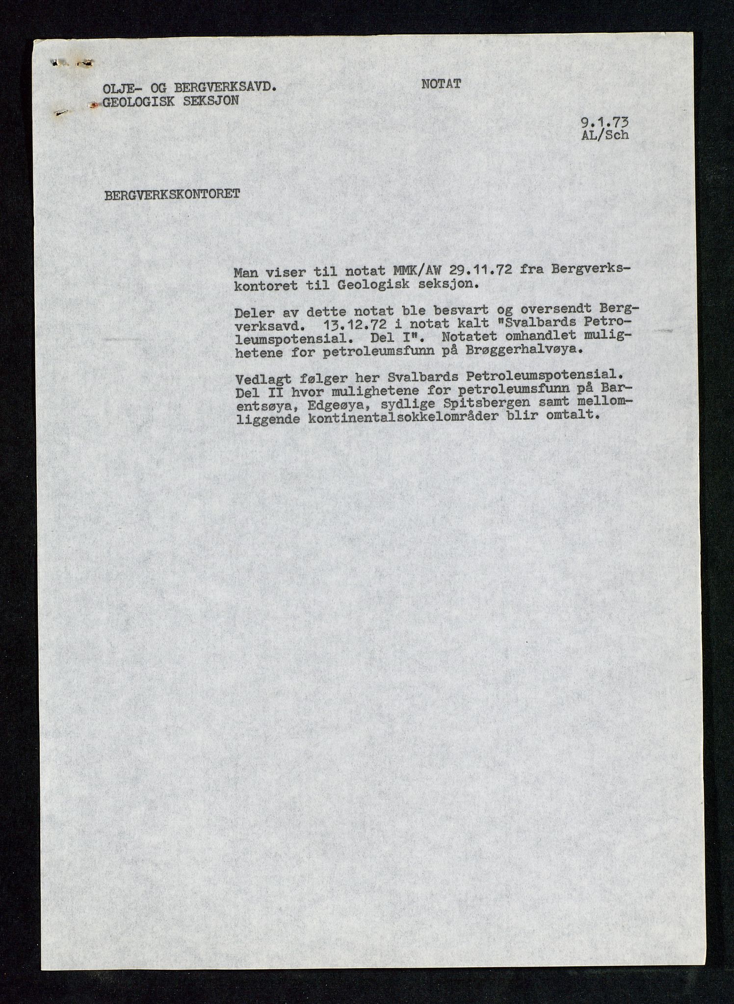 Industridepartementet, Oljekontoret, AV/SAST-A-101348/Da/L0001:  Arkivnøkkel 701 - 707 Miljøvern, forurensning, 1965-1972, s. 174