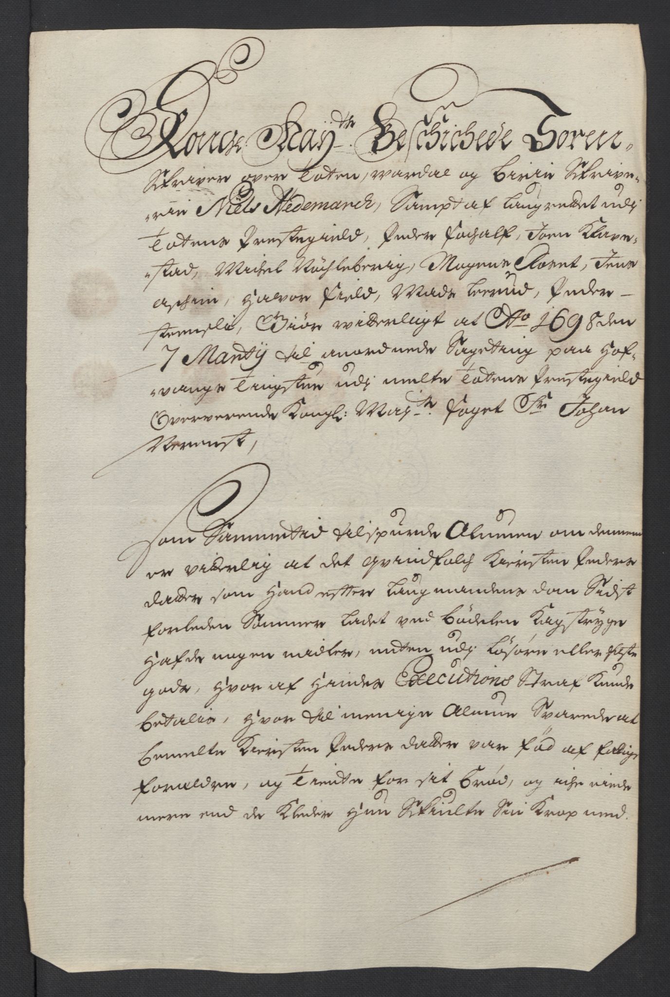Rentekammeret inntil 1814, Reviderte regnskaper, Fogderegnskap, RA/EA-4092/R18/L1295: Fogderegnskap Hadeland, Toten og Valdres, 1697, s. 278