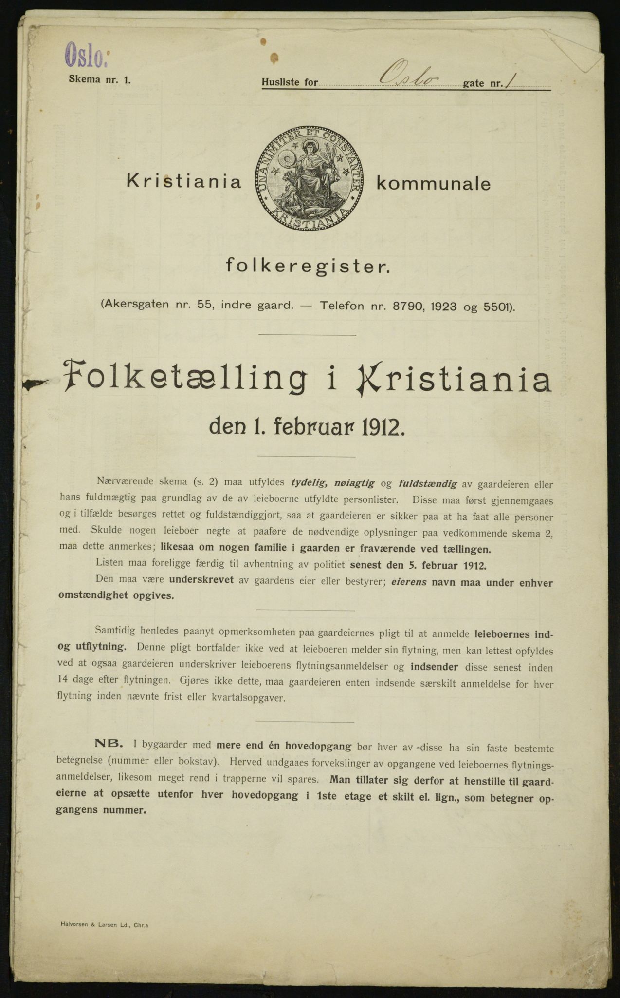 OBA, Kommunal folketelling 1.2.1912 for Kristiania, 1912, s. 77531