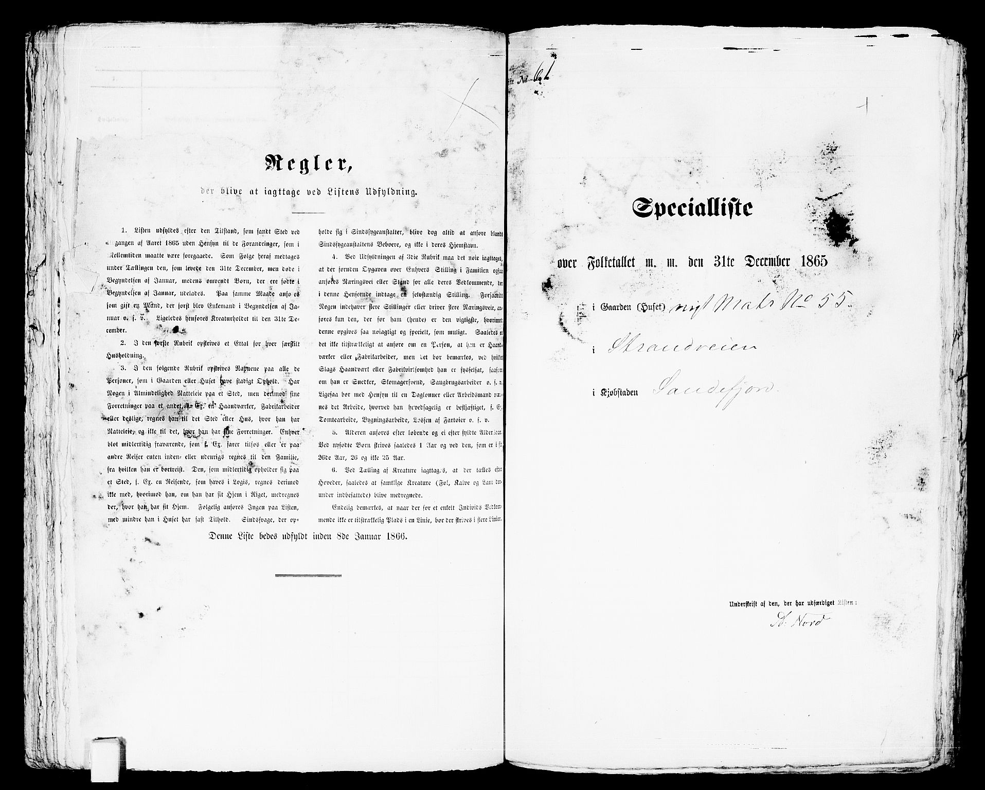 RA, Folketelling 1865 for 0706B Sandeherred prestegjeld, Sandefjord kjøpstad, 1865, s. 129