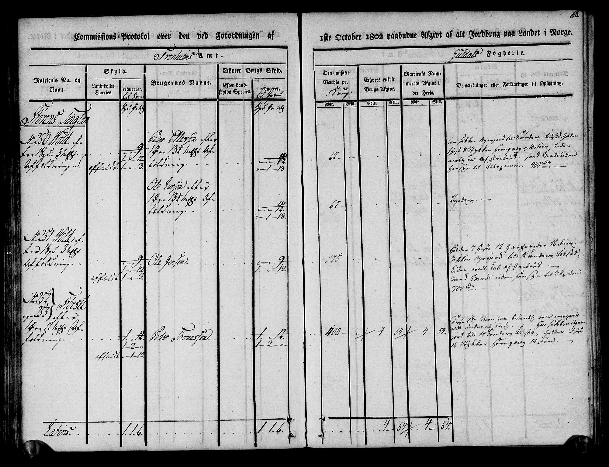 Rentekammeret inntil 1814, Realistisk ordnet avdeling, AV/RA-EA-4070/N/Ne/Nea/L0136a: Orkdal og Gauldal fogderi. Kommisjonsprotokoll for Gauldalen, 1803, s. 69