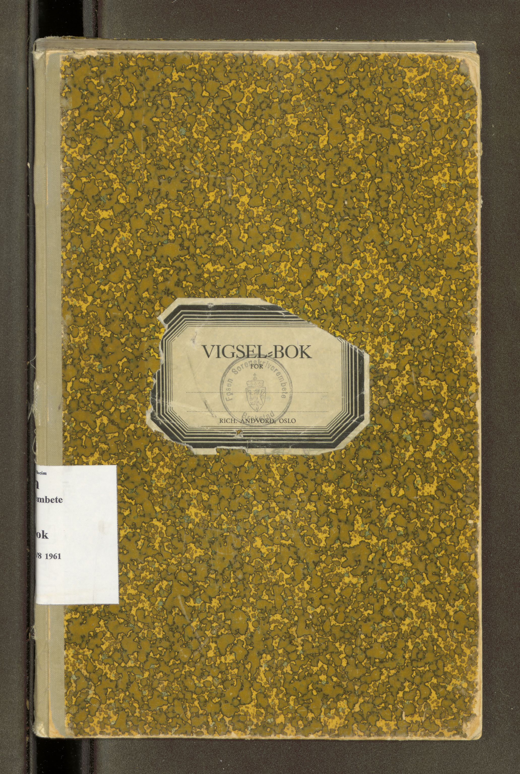 Fosen sorenskriveri, SAT/A-1107/1/6/6D/L0003: Vigselsbok, 1943-1961