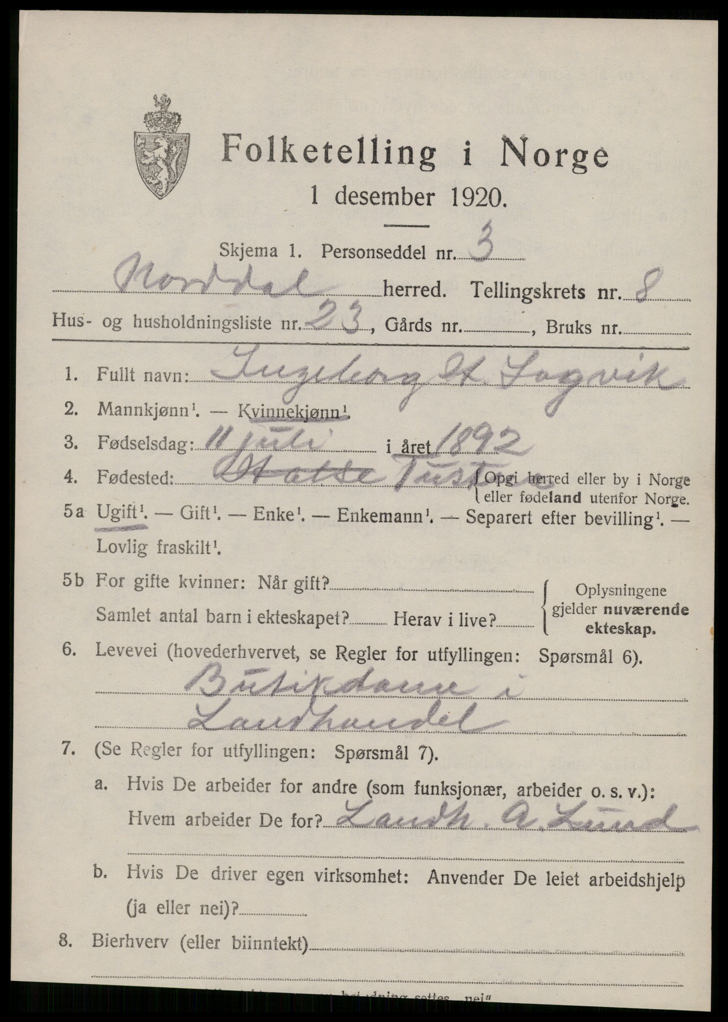 SAT, Folketelling 1920 for 1524 Norddal herred, 1920, s. 4283
