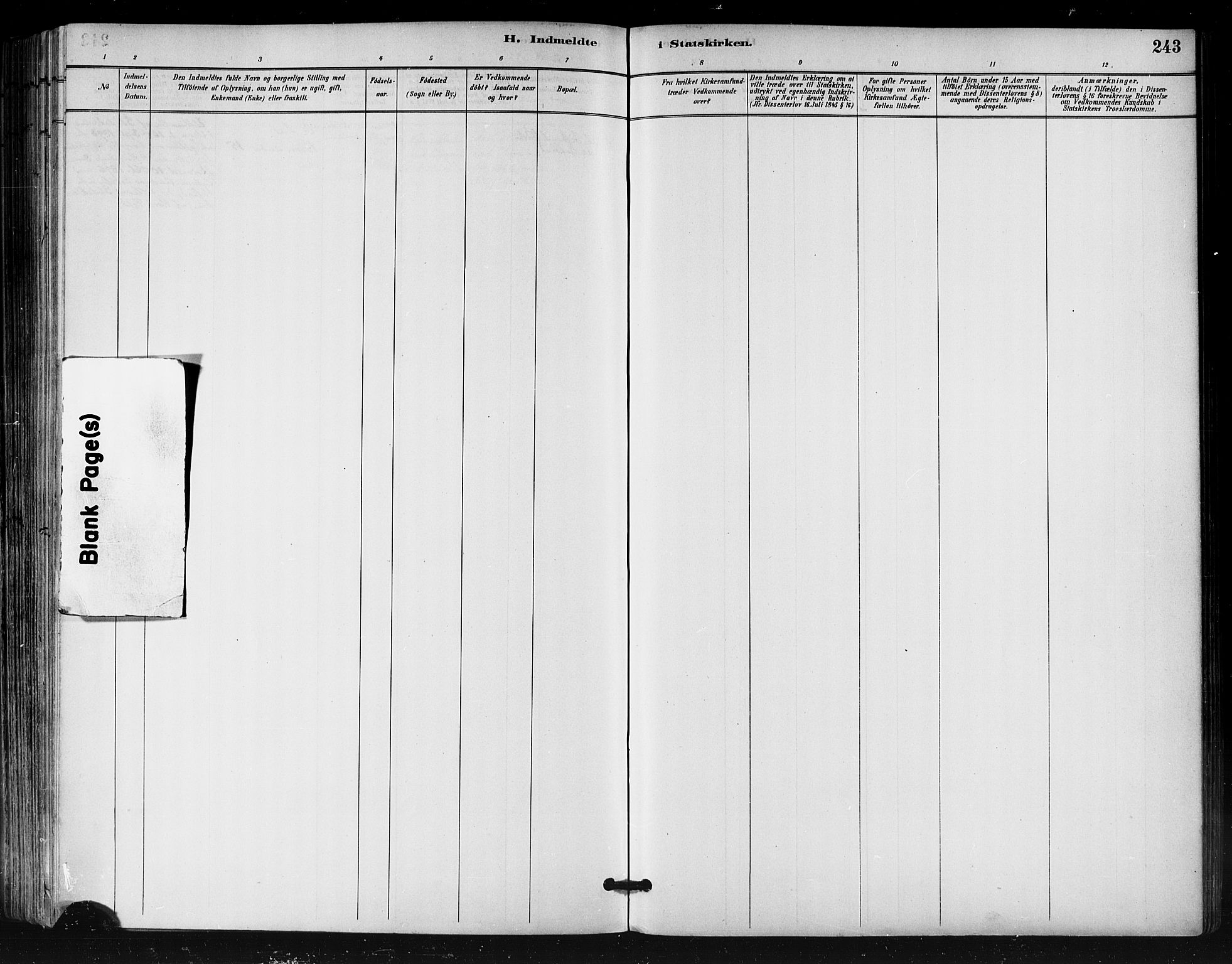 Ministerialprotokoller, klokkerbøker og fødselsregistre - Nordland, AV/SAT-A-1459/812/L0178: Ministerialbok nr. 812A07, 1886-1900, s. 243