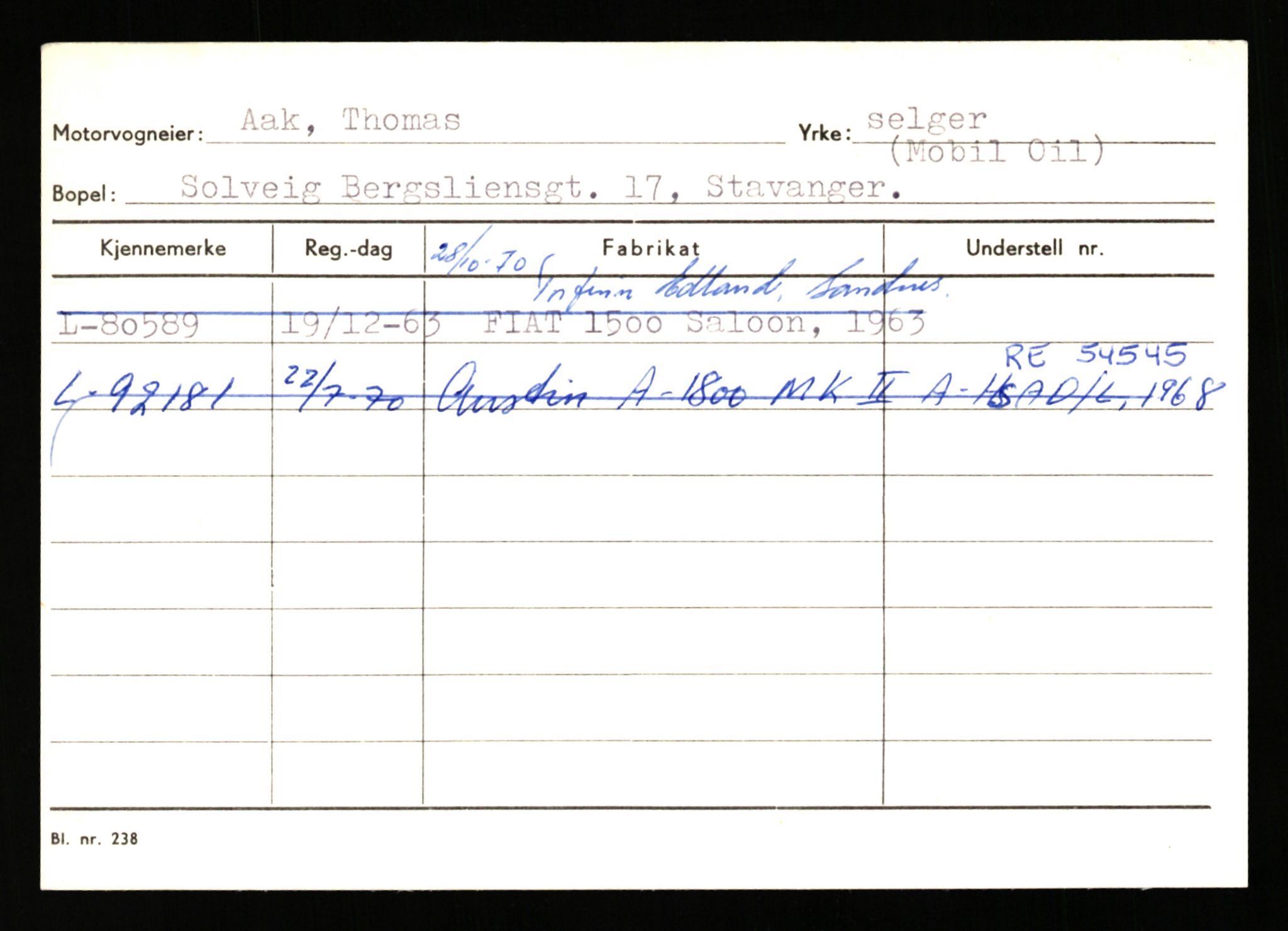 Stavanger trafikkstasjon, AV/SAST-A-101942/0/H/L0044: Øksna - Åmo, 1930-1971, s. 2306