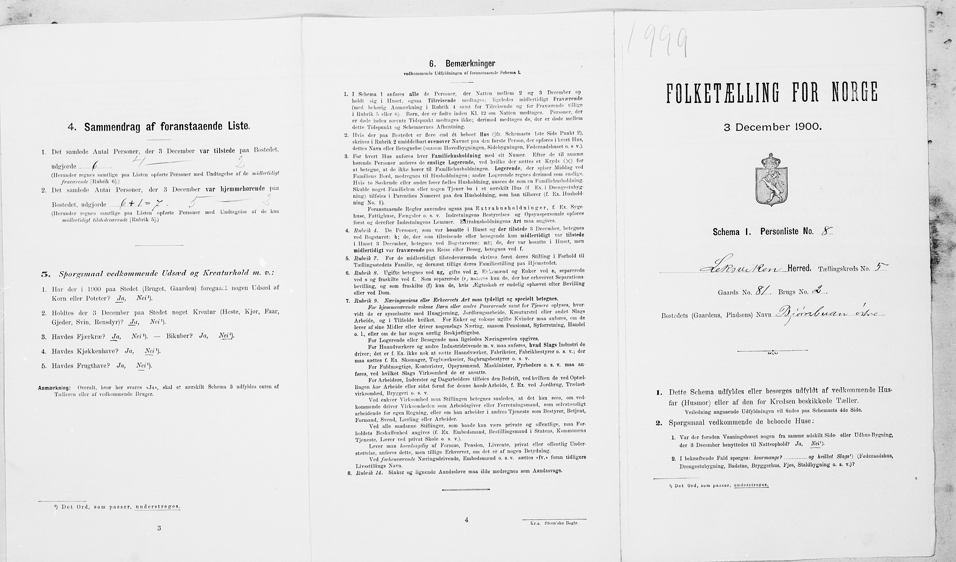 SAT, Folketelling 1900 for 1718 Leksvik herred, 1900, s. 668