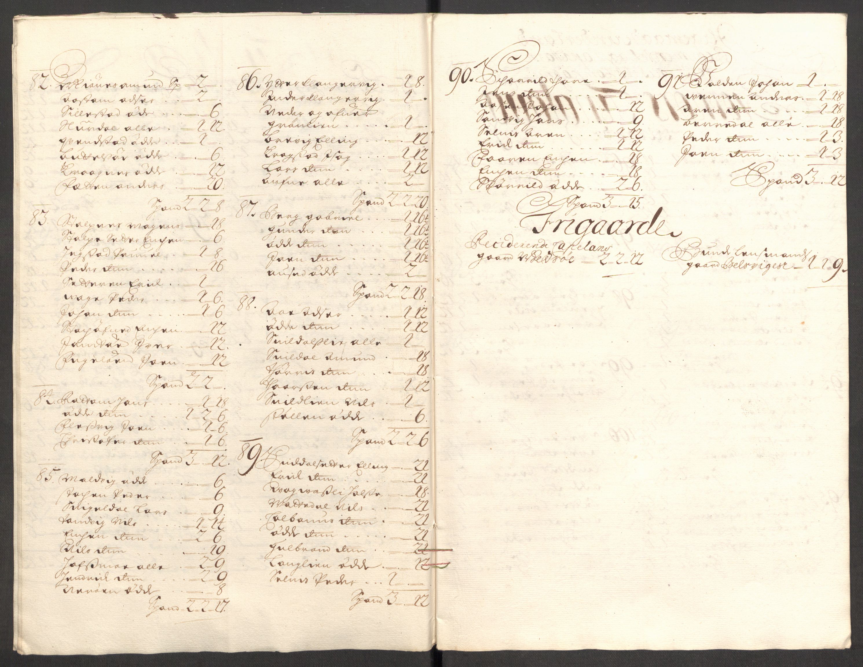 Rentekammeret inntil 1814, Reviderte regnskaper, Fogderegnskap, RA/EA-4092/R57/L3853: Fogderegnskap Fosen, 1698-1699, s. 132