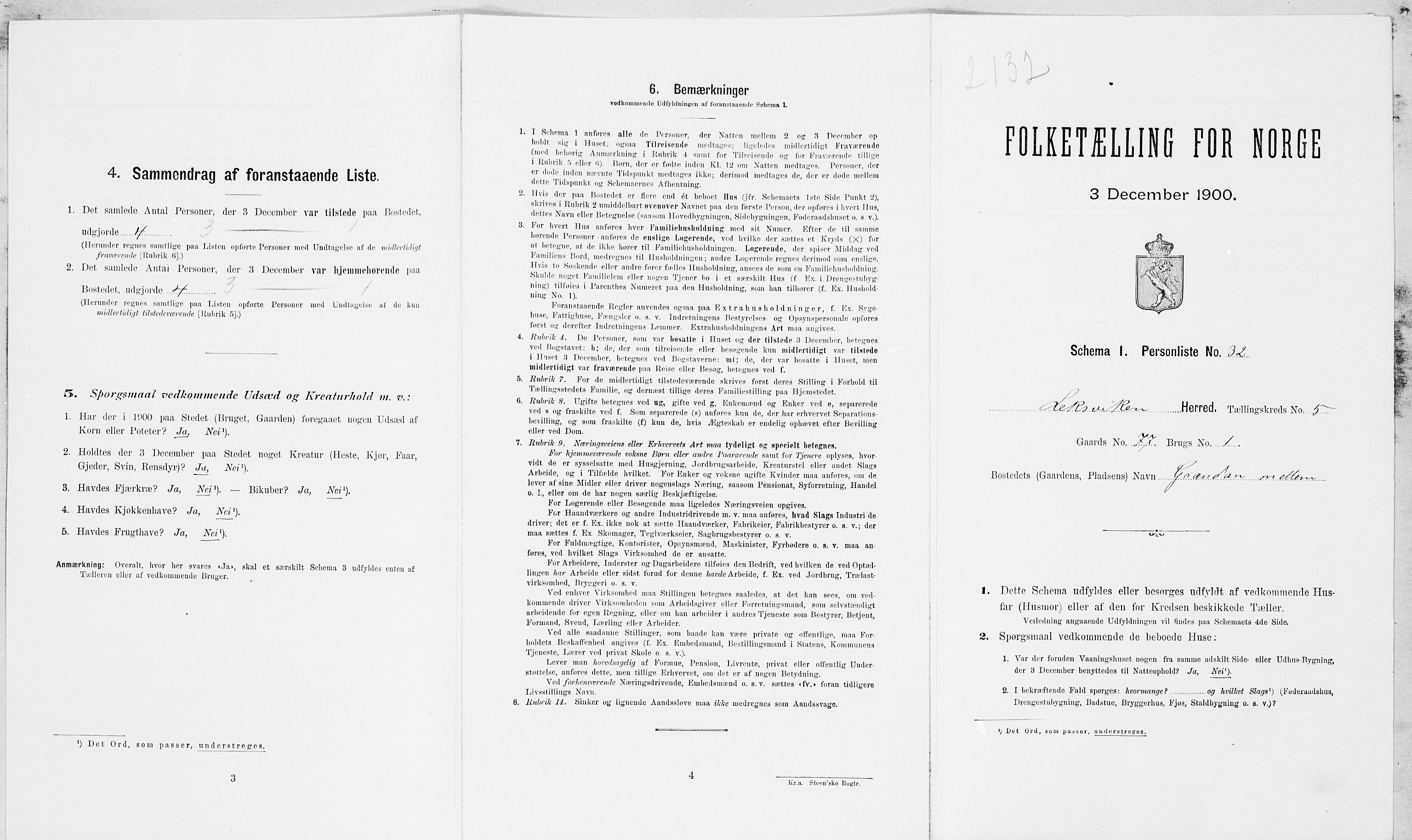 SAT, Folketelling 1900 for 1718 Leksvik herred, 1900, s. 715