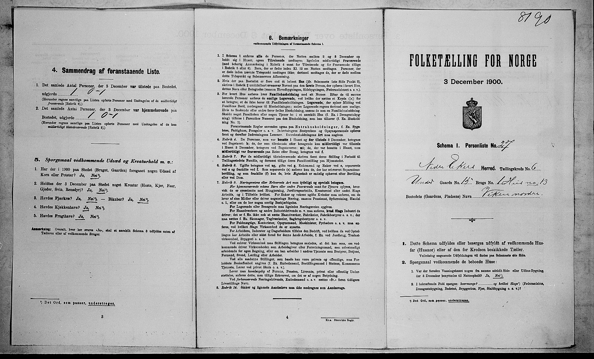 RA, Folketelling 1900 for 0625 Nedre Eiker herred, 1900, s. 754