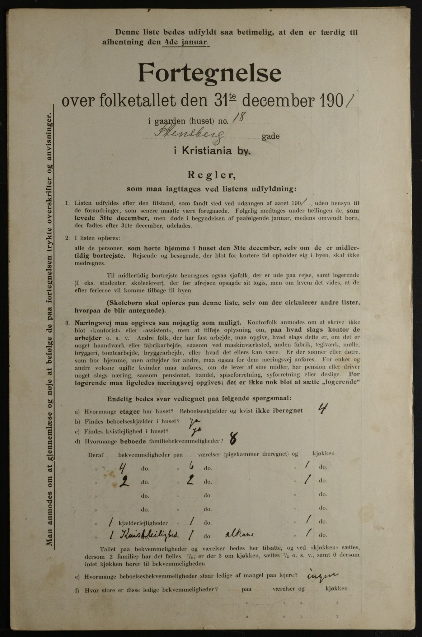 OBA, Kommunal folketelling 31.12.1901 for Kristiania kjøpstad, 1901, s. 15585