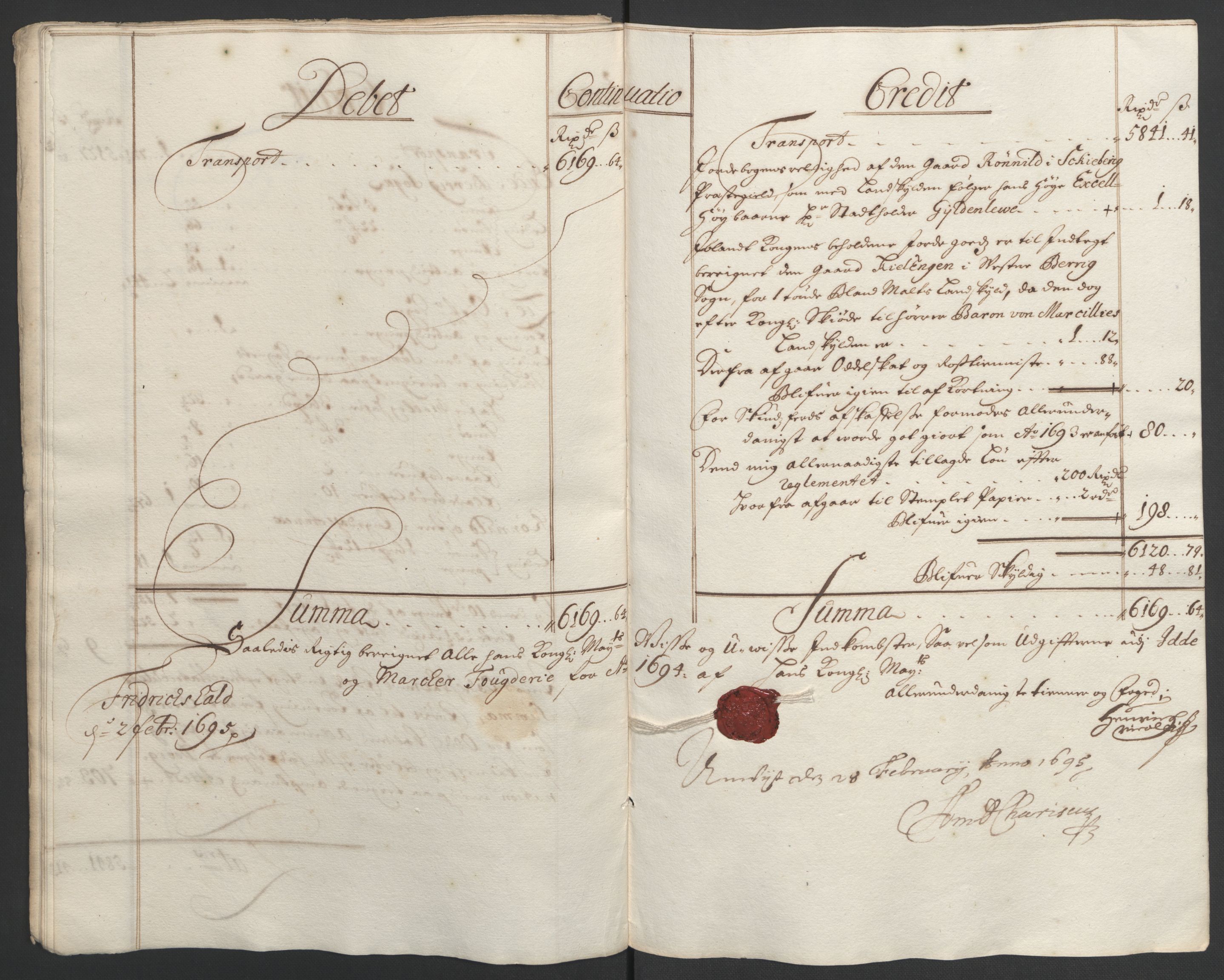 Rentekammeret inntil 1814, Reviderte regnskaper, Fogderegnskap, RA/EA-4092/R01/L0012: Fogderegnskap Idd og Marker, 1694-1695, s. 17