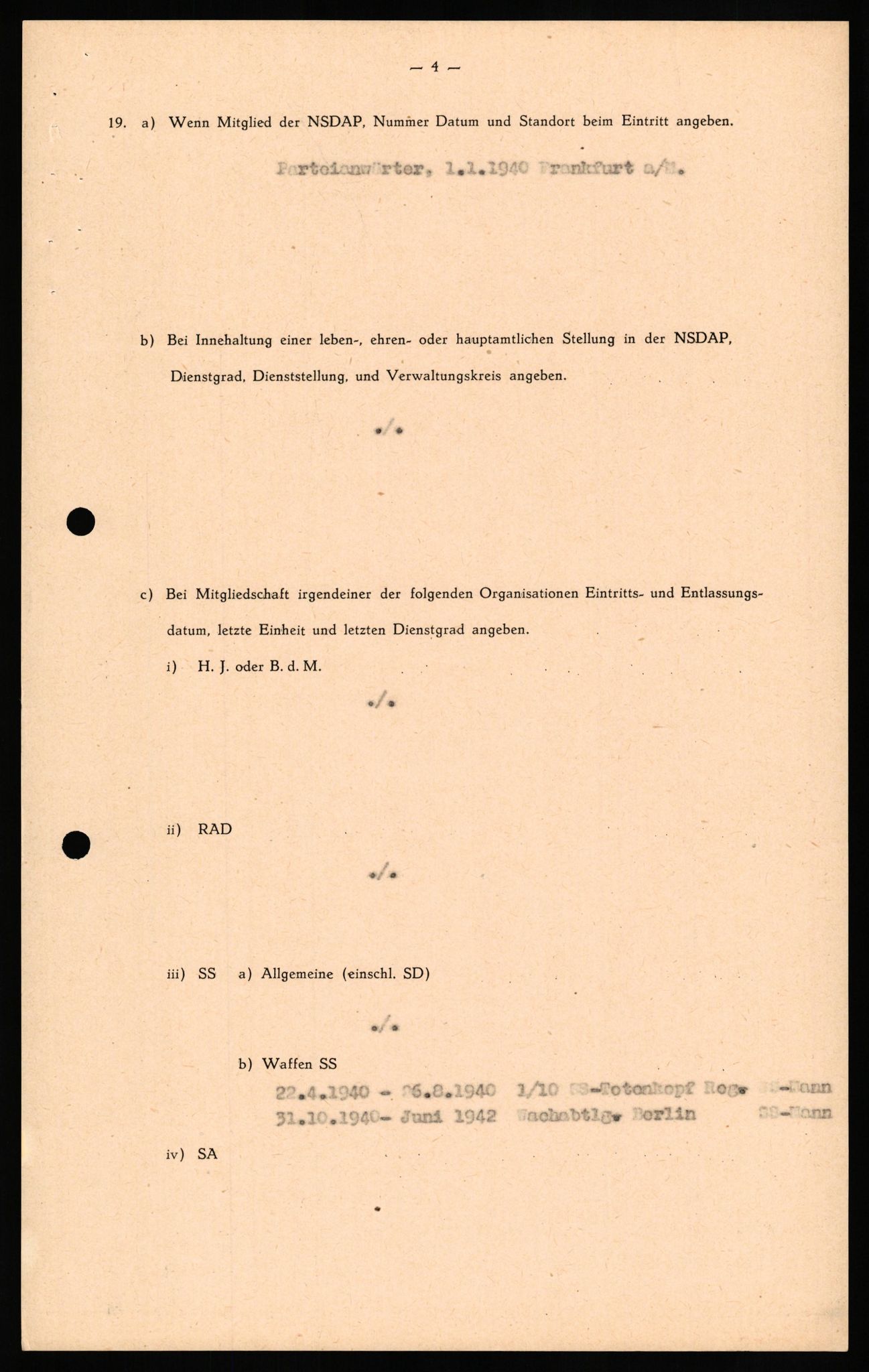 Forsvaret, Forsvarets overkommando II, AV/RA-RAFA-3915/D/Db/L0026: CI Questionaires. Tyske okkupasjonsstyrker i Norge. Tyskere., 1945-1946, s. 499
