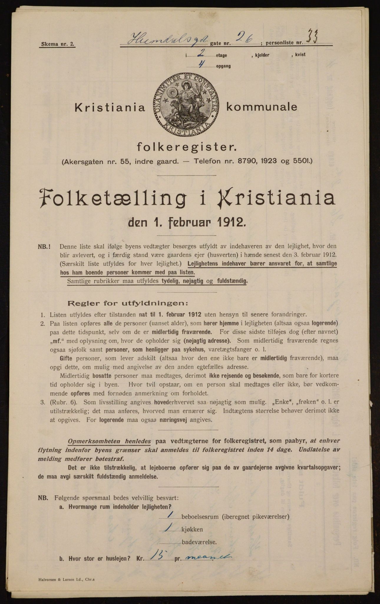 OBA, Kommunal folketelling 1.2.1912 for Kristiania, 1912, s. 37173