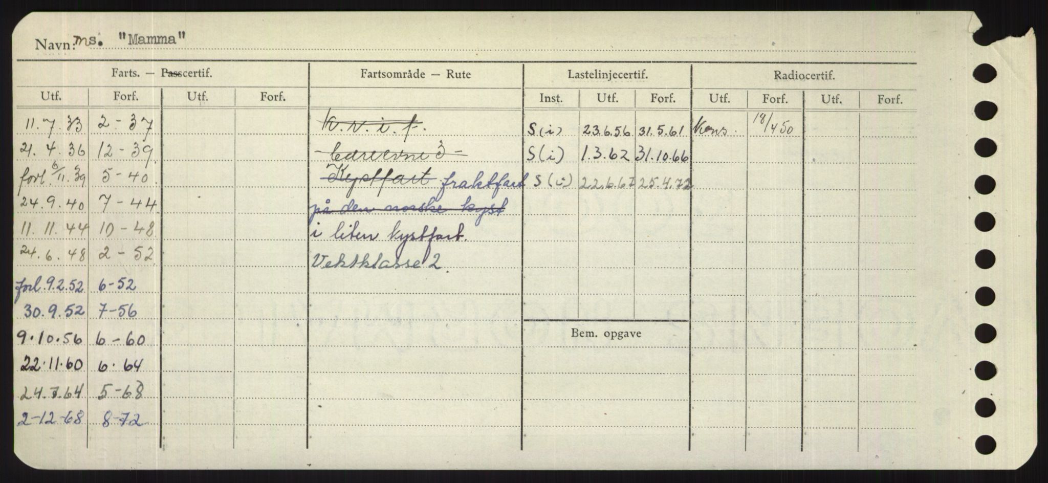 Sjøfartsdirektoratet med forløpere, Skipsmålingen, RA/S-1627/H/Hd/L0024: Fartøy, M-Mim, s. 158