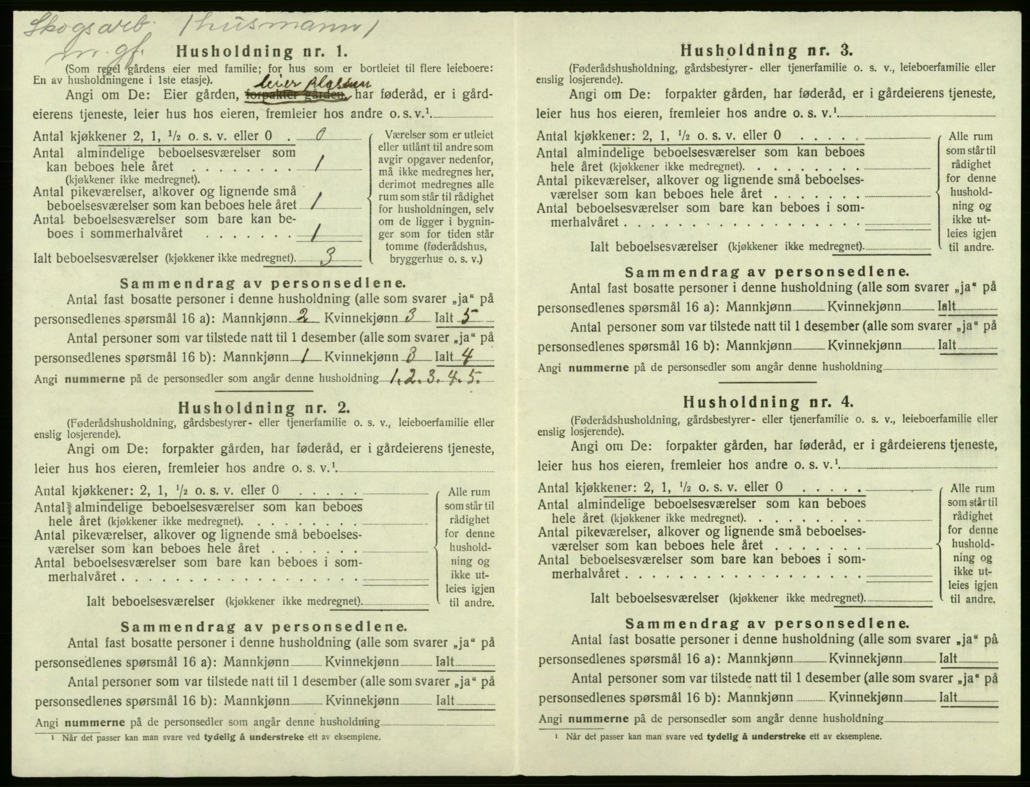 SAB, Folketelling 1920 for 1238 Kvam herred, 1920, s. 1432