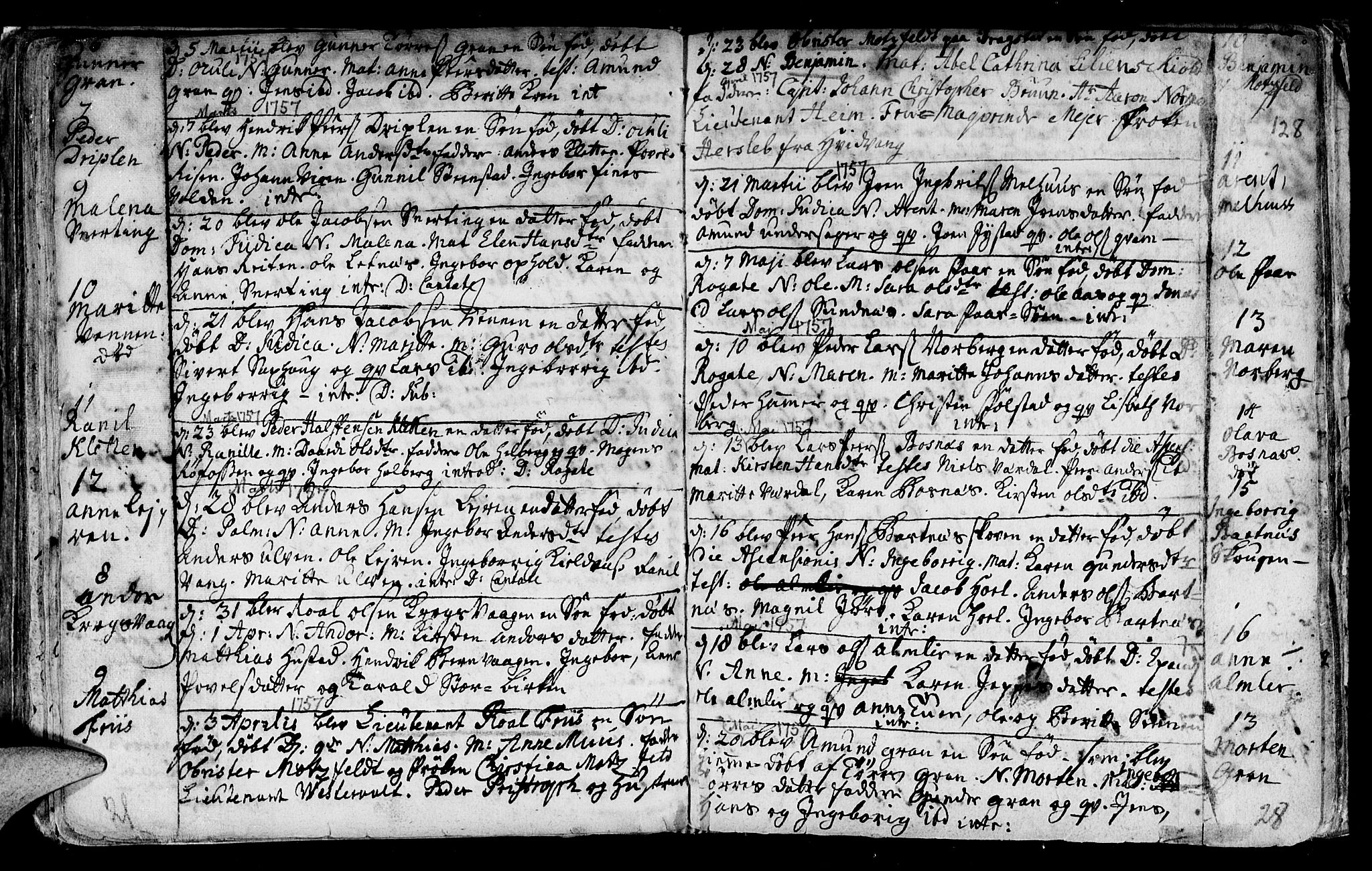 Ministerialprotokoller, klokkerbøker og fødselsregistre - Nord-Trøndelag, AV/SAT-A-1458/730/L0272: Ministerialbok nr. 730A01, 1733-1764, s. 128