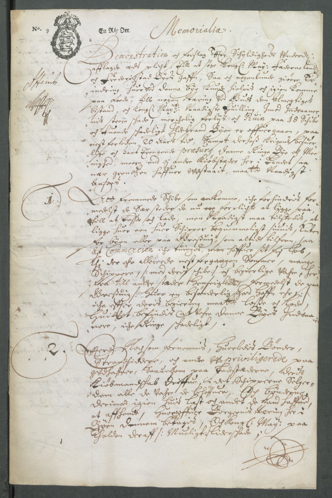 Riksarkivets diplomsamling, AV/RA-EA-5965/F02/L0170: Dokumenter, 1664-1666, s. 184