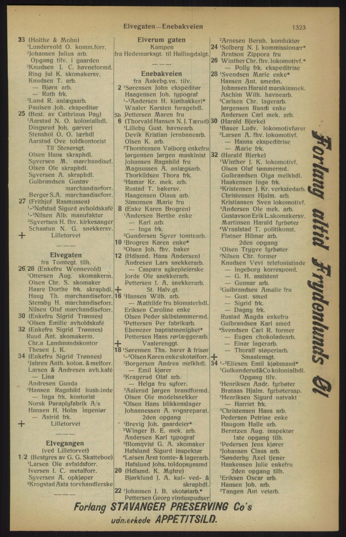 Kristiania/Oslo adressebok, PUBL/-, 1915, s. 1323
