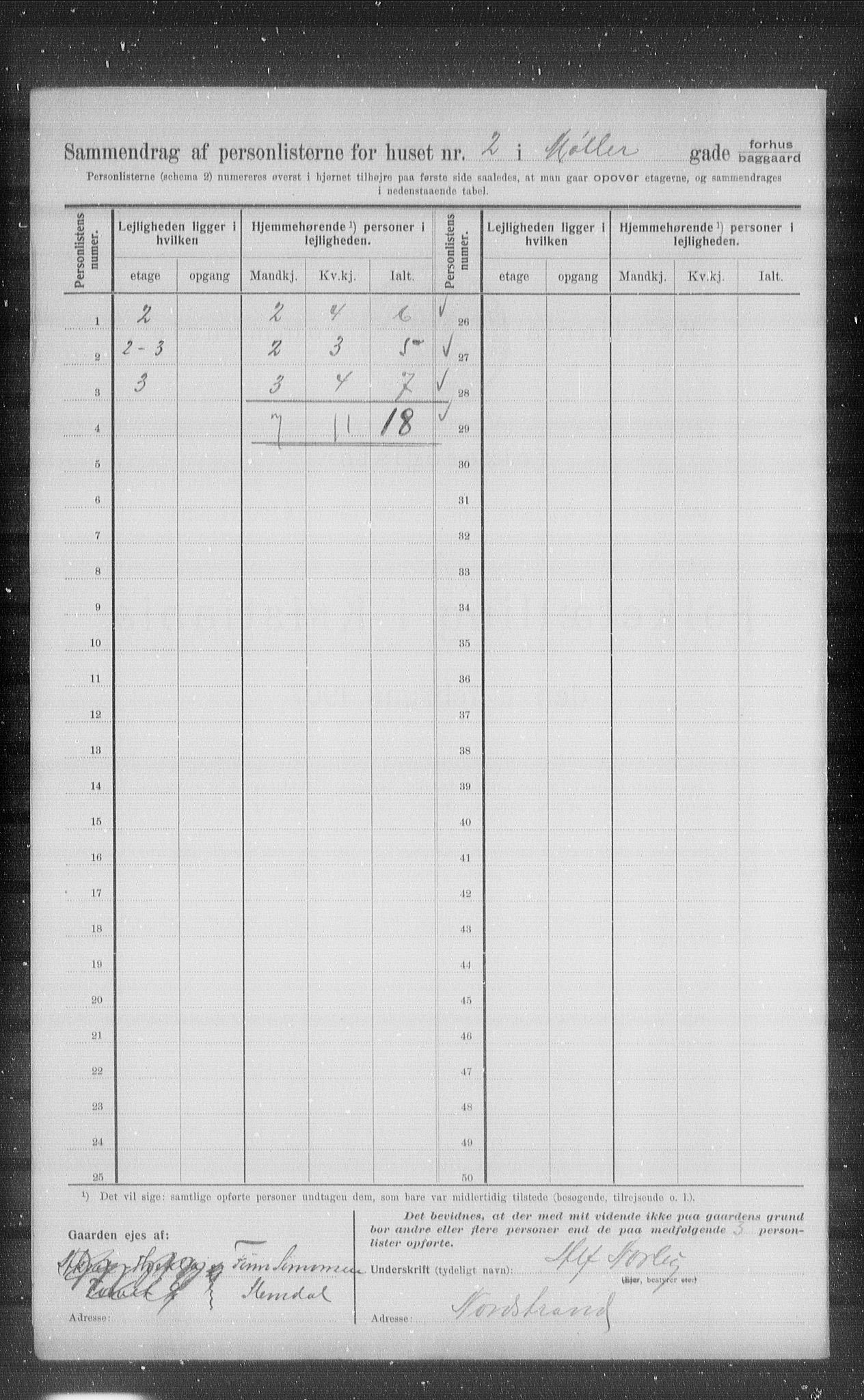 OBA, Kommunal folketelling 1.2.1907 for Kristiania kjøpstad, 1907, s. 34919