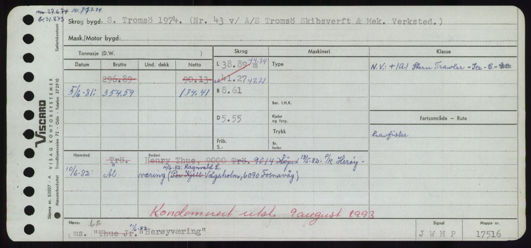 Sjøfartsdirektoratet med forløpere, Skipsmålingen, RA/S-1627/H/Hd/L0015: Fartøy, Havm-Hey, s. 467